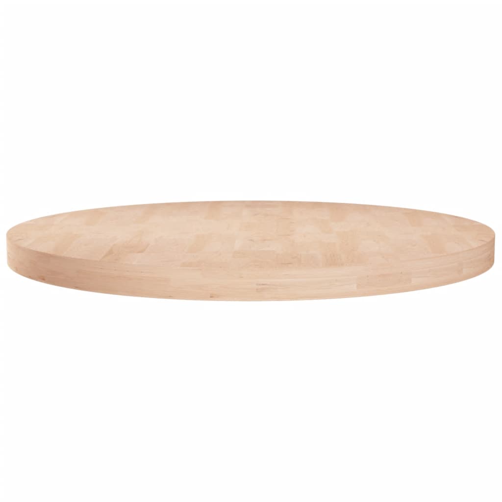 Tablero de mesa | tablero de escritorio| superficie de mesa redonda madera de roble sin tratar ø80x4 cm cfw67506