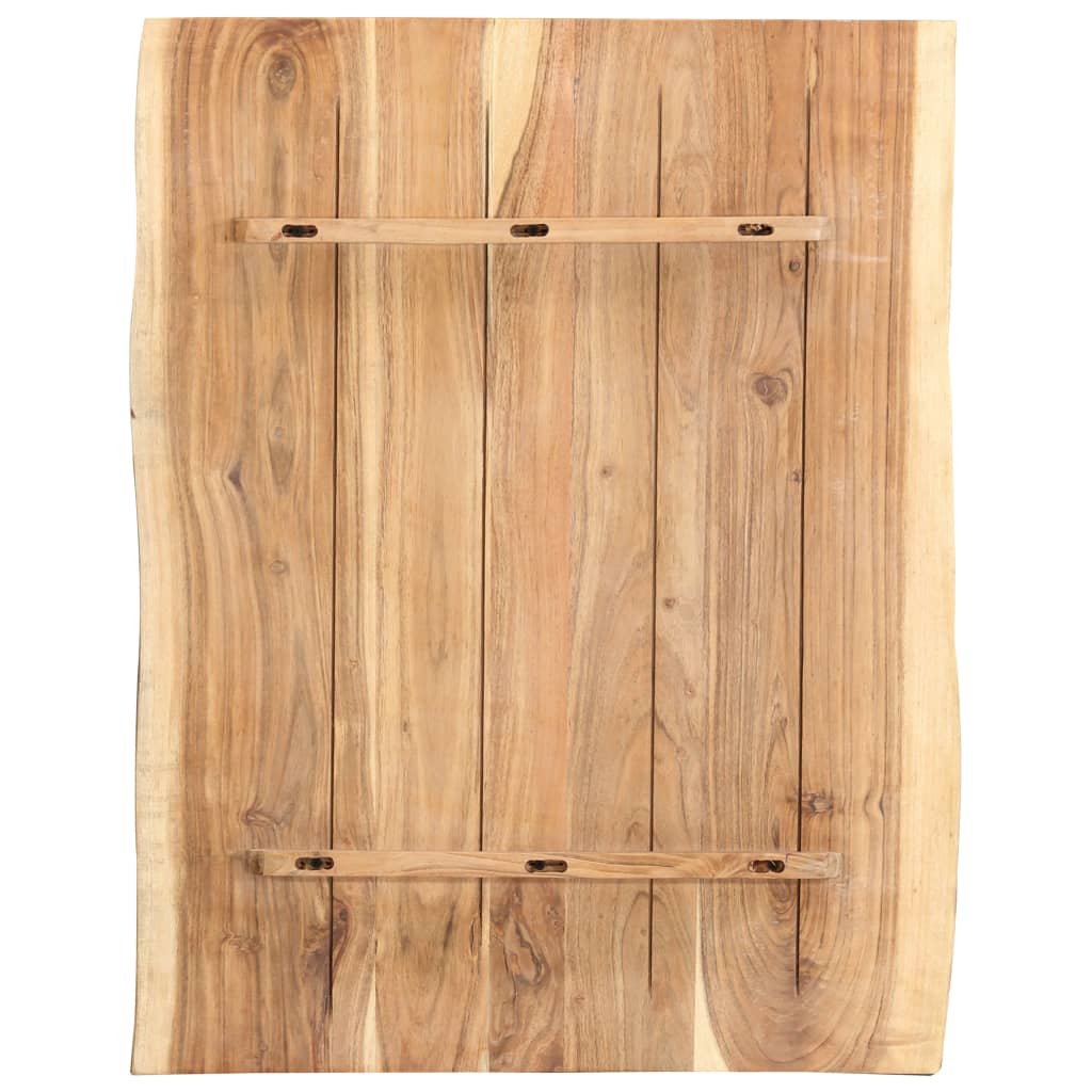 Superficie de mesa de madera maciza de acacia 80x(50-60)x3,8 cm- comfortxl