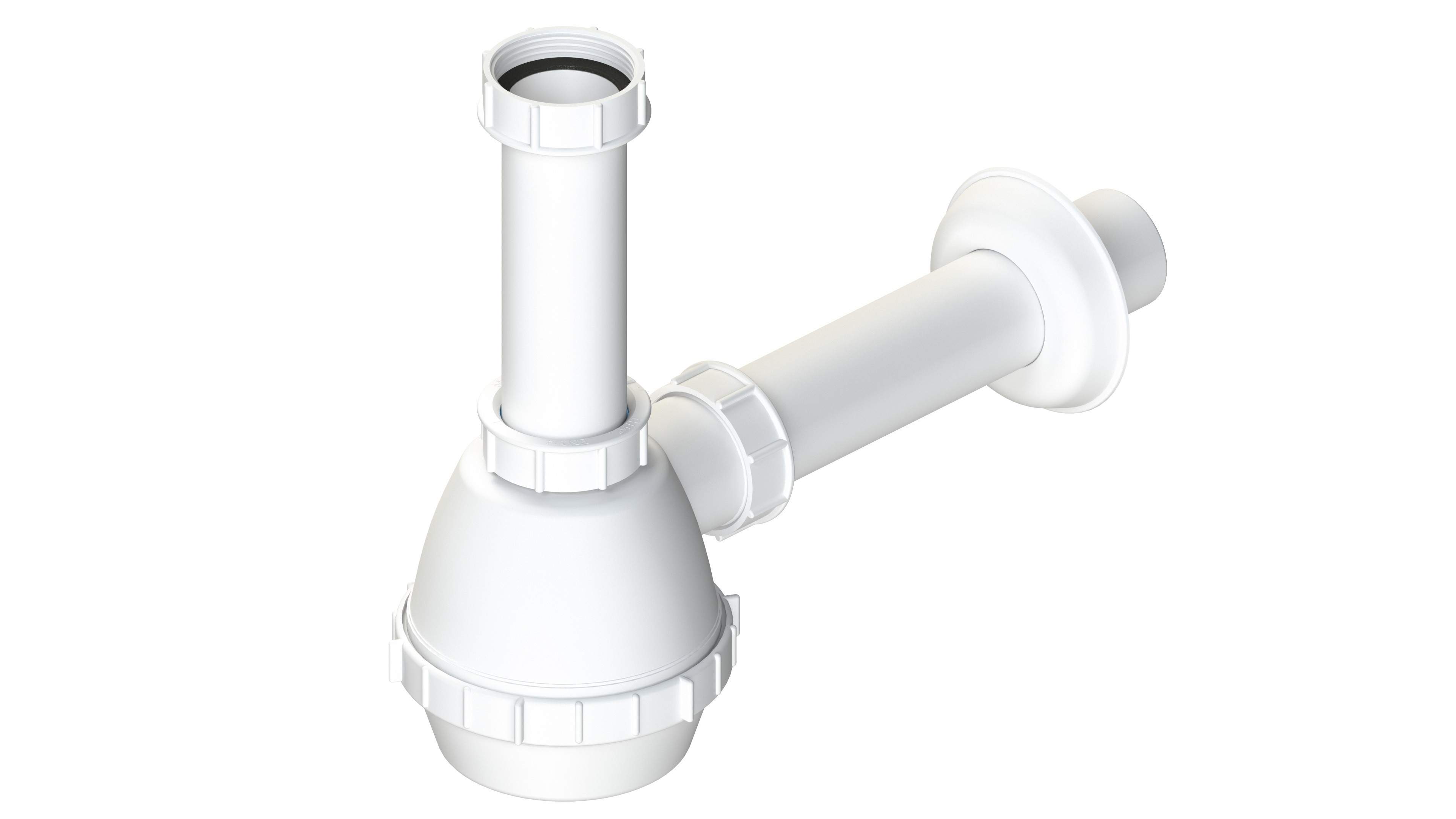 Sifone a fiasca 1 via L.B. PLAST D200 - Bianco | Leroy Merlin