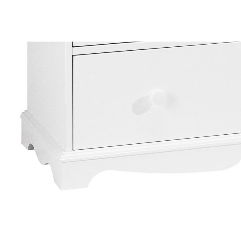 Commode Blanche 5 Tiroirs Style Anglais L 96.2 H 97.4 P 42.5 cm - 5