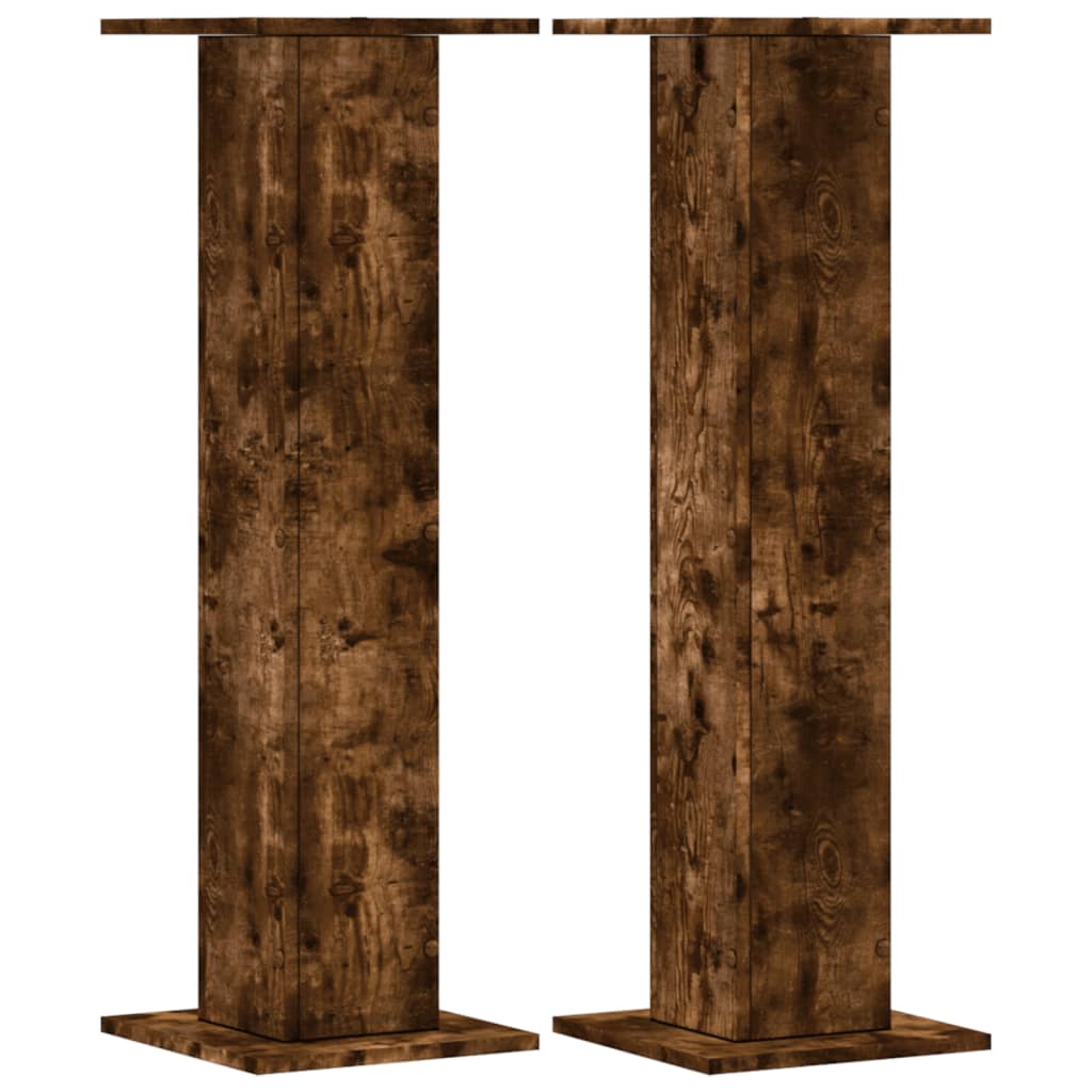 Supports pour plantes 2 pcs chêne fumé bois d'ingénierie - 2