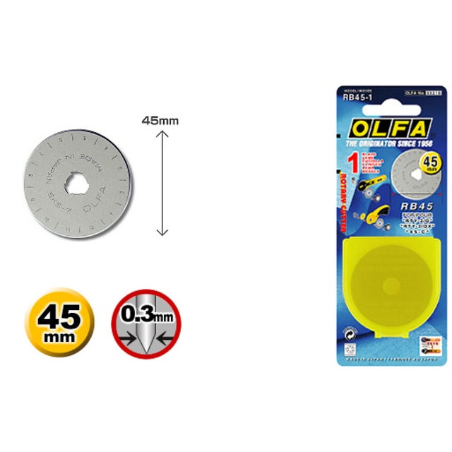 Olfa Lame de rechange 45mm - blister - 1pc