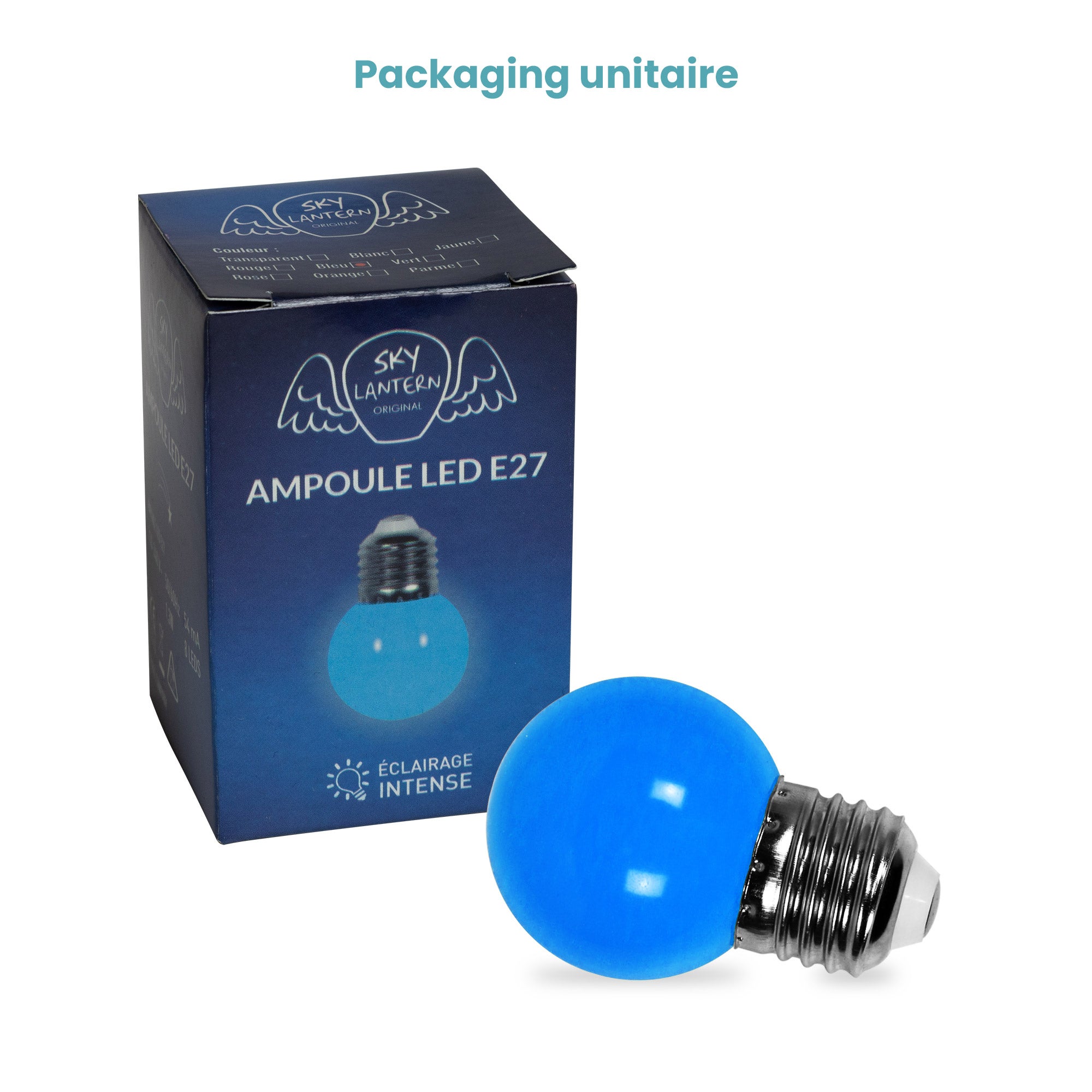 Ampoule Guirlande Guinguette Led E27 Couleur Bleu - 1.5W SKYLANTERN - 5