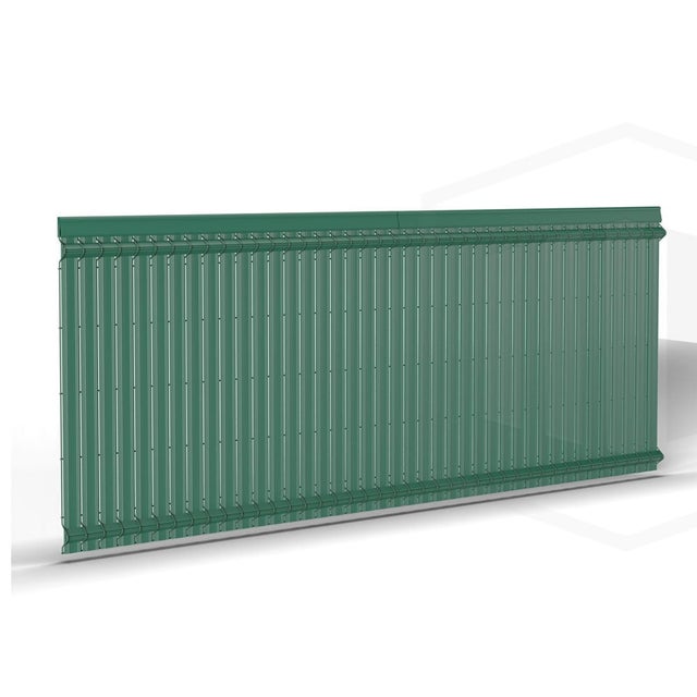 Kit lames occultantes rigide PVC Vert pour panneau rigide Haut 123 x Larg 200 cm