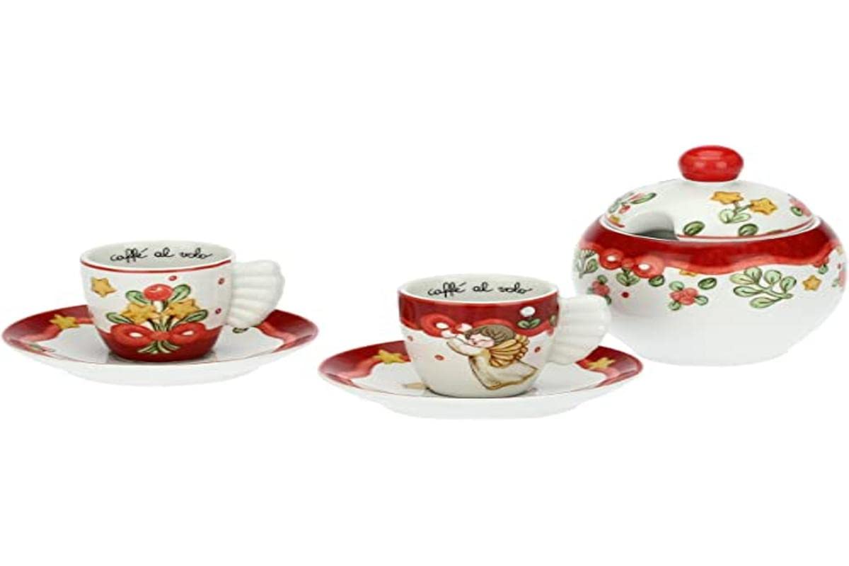 THUN Addobbo Natalizio Procione Pepito Con Cuore, Ceramica Dipinta A Mano, 4,6x3,7x4,8 Cm, Decorazione Living