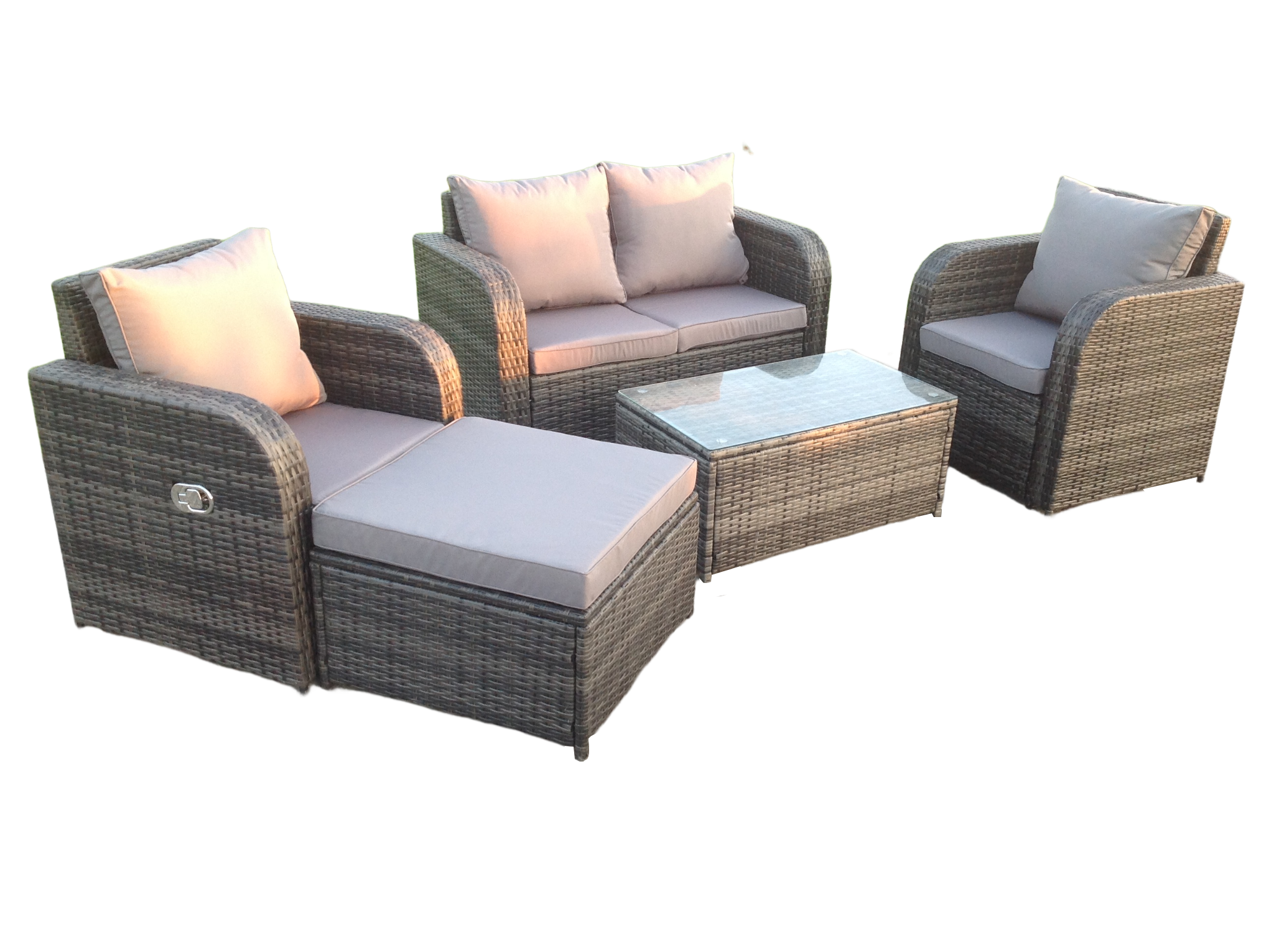 Ensemble de canapé de meubles de jardin avec table basse Fimous