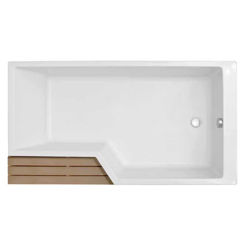 Pack baignoire bain douche 170 x 90 JACOB DELAFON Neo version droite + pare bain chromé - 6