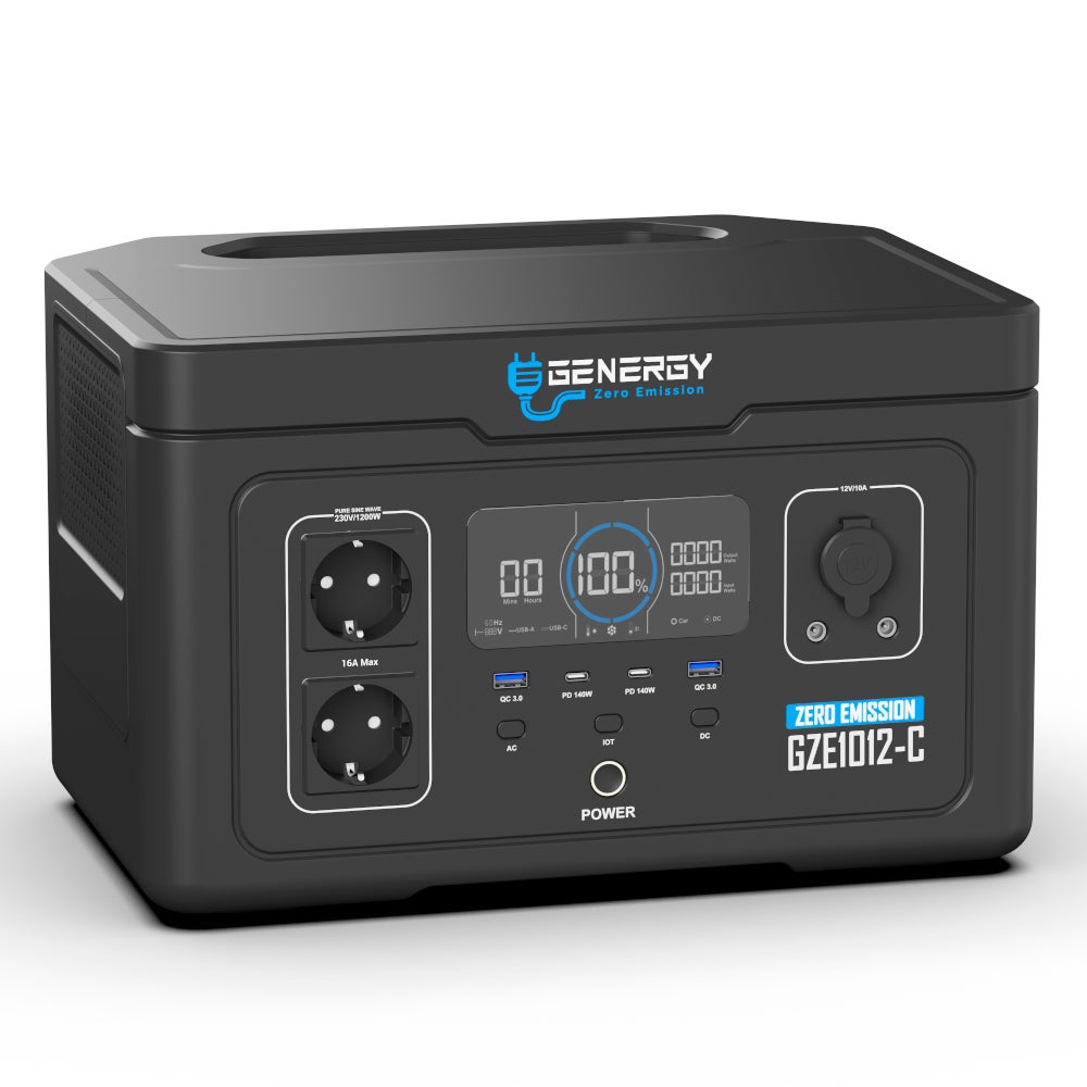 Estação de energia GENERGY GZE1020E-Com potência de saída de 2000W(pico de 4500W)Bateria de 1024Wh-4000 ciclos–gerador solar - 3
