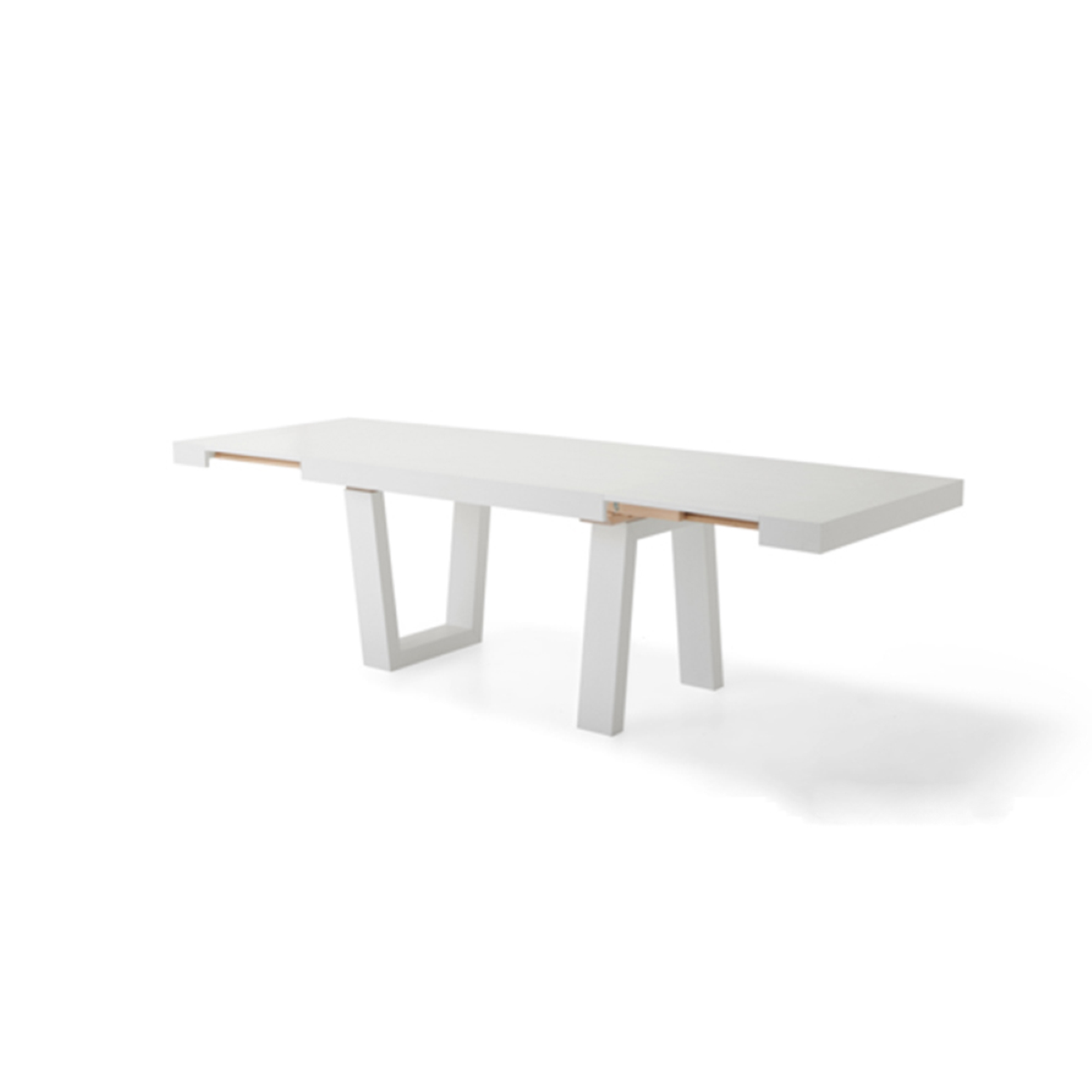 Tavolo soggiorno allungabile 260 cm piano in laminato DIVO Bianco - 2