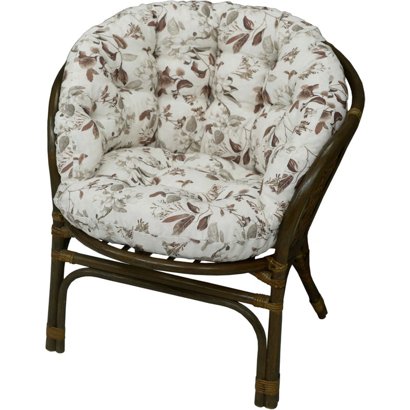 Poduszka na fotel rattanowy rattan AMPO beżowy brązowy 1 szt.