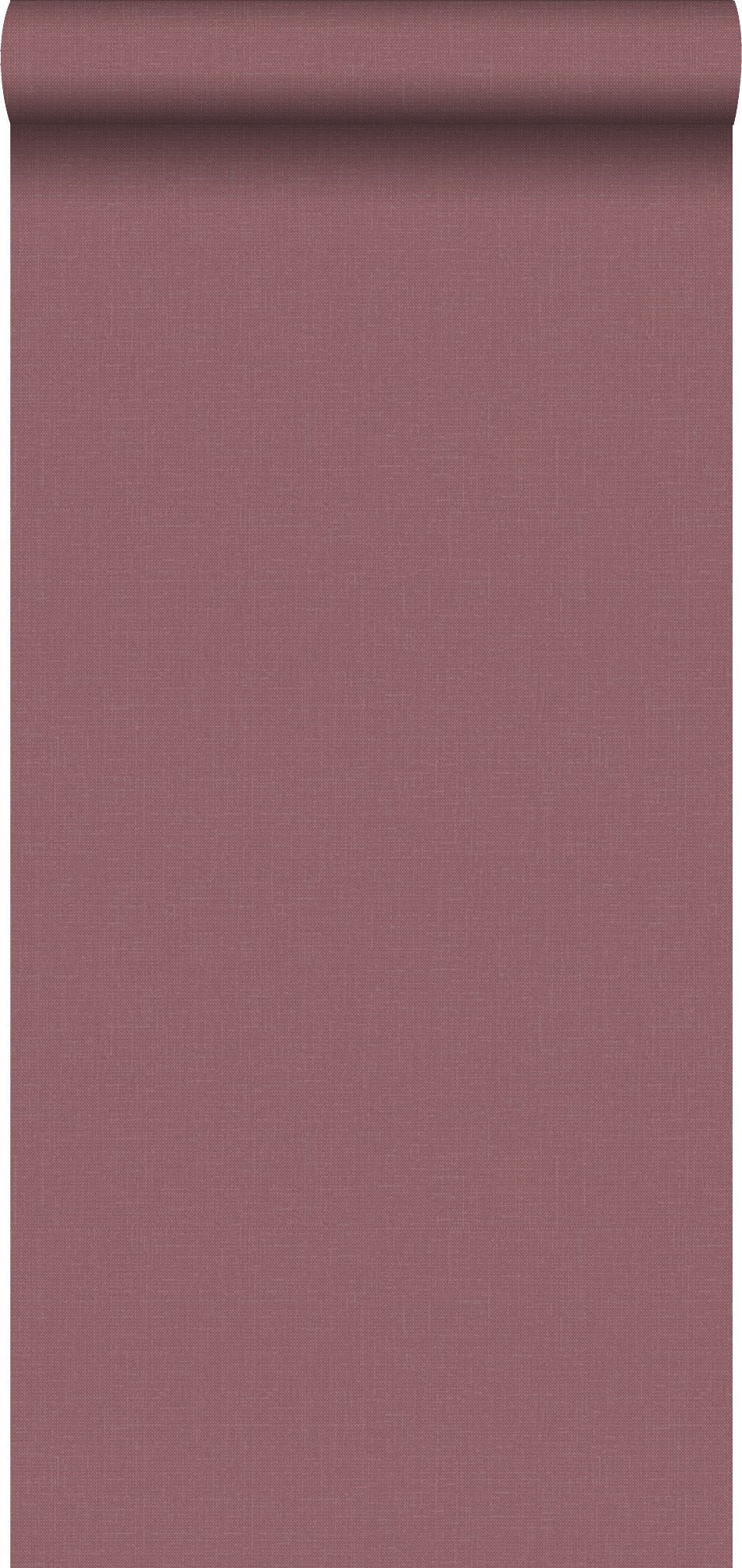Papel pintado liso efecto lino rojo burdeos intenso - 53 cm x 10.05 m - estahome