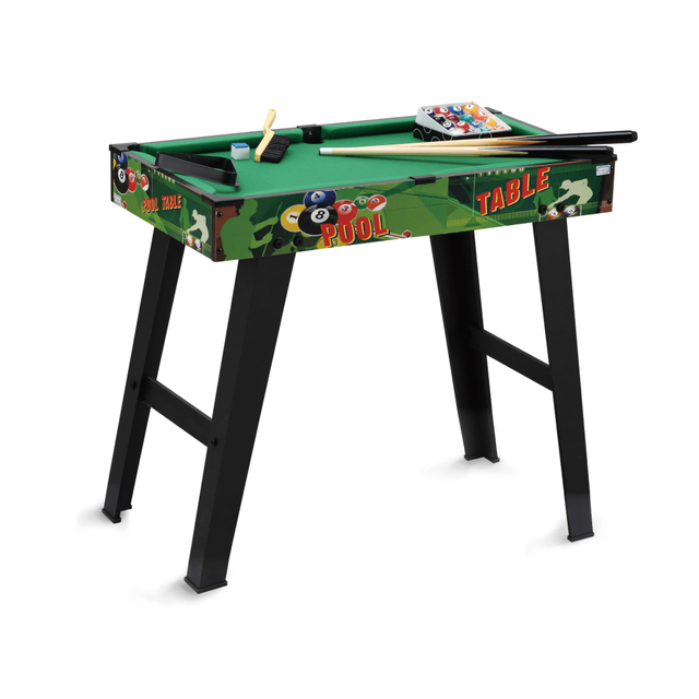 Mesa de bilhar de mesa DEVESSPORT | Mesa de bilhar com pés | Compacta 69x37x60 cm com acessórios incluídos | Ideal para crianças e adultos