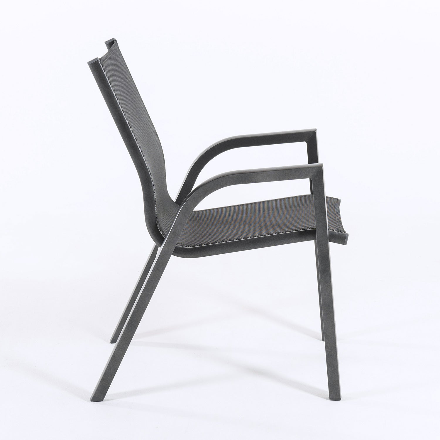 Sillón de terraza en aluminio antracita reforzado de alta estabilidad - 6