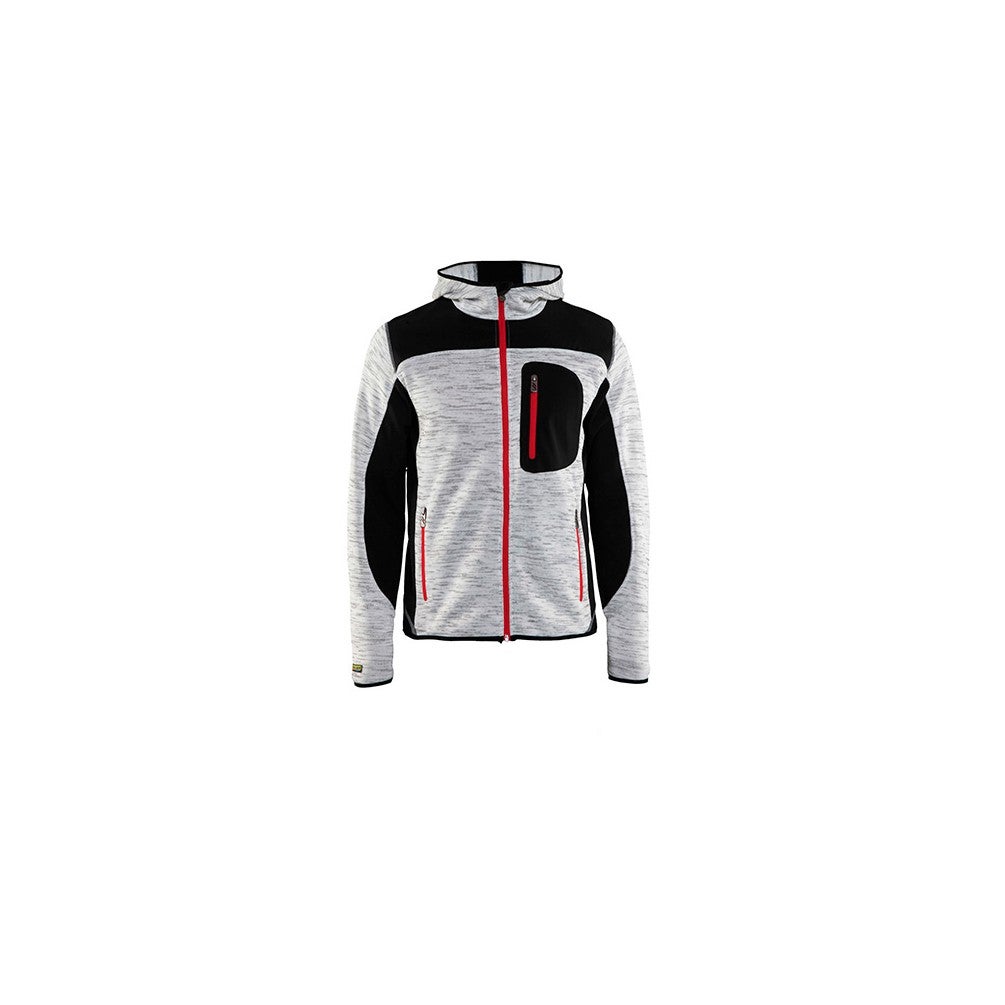 Veste tricotée à capuche Gris chiné/Noir - Blaklader - Taille 4XL - 6