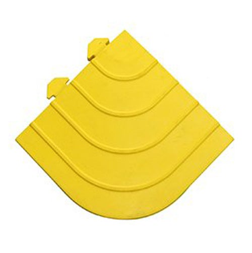 Alfombra modular para el puesto de trabajo - alfombra antifatiga - esquinero amarillo