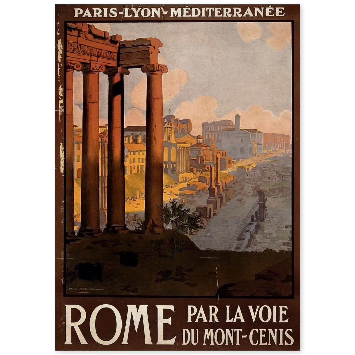 Poster Vintage Di Roma. Con Immagini Vintage E Pubblicitarie Antiche ...