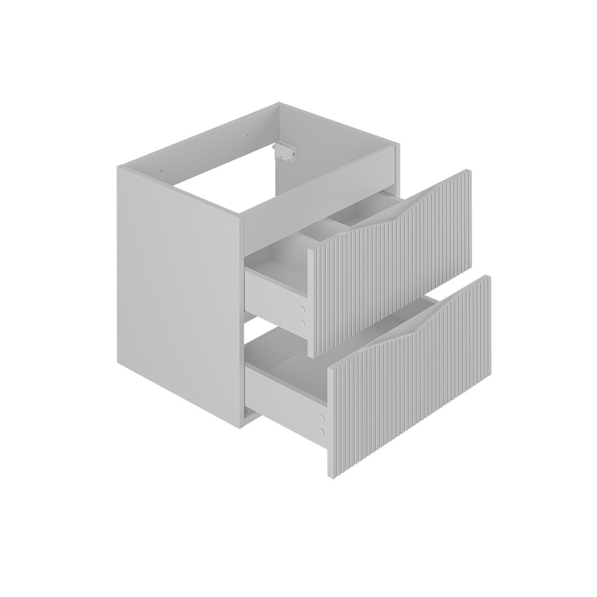 Ensemble meuble double vasque encastrée 120cm et colonne Tao Blanc ...