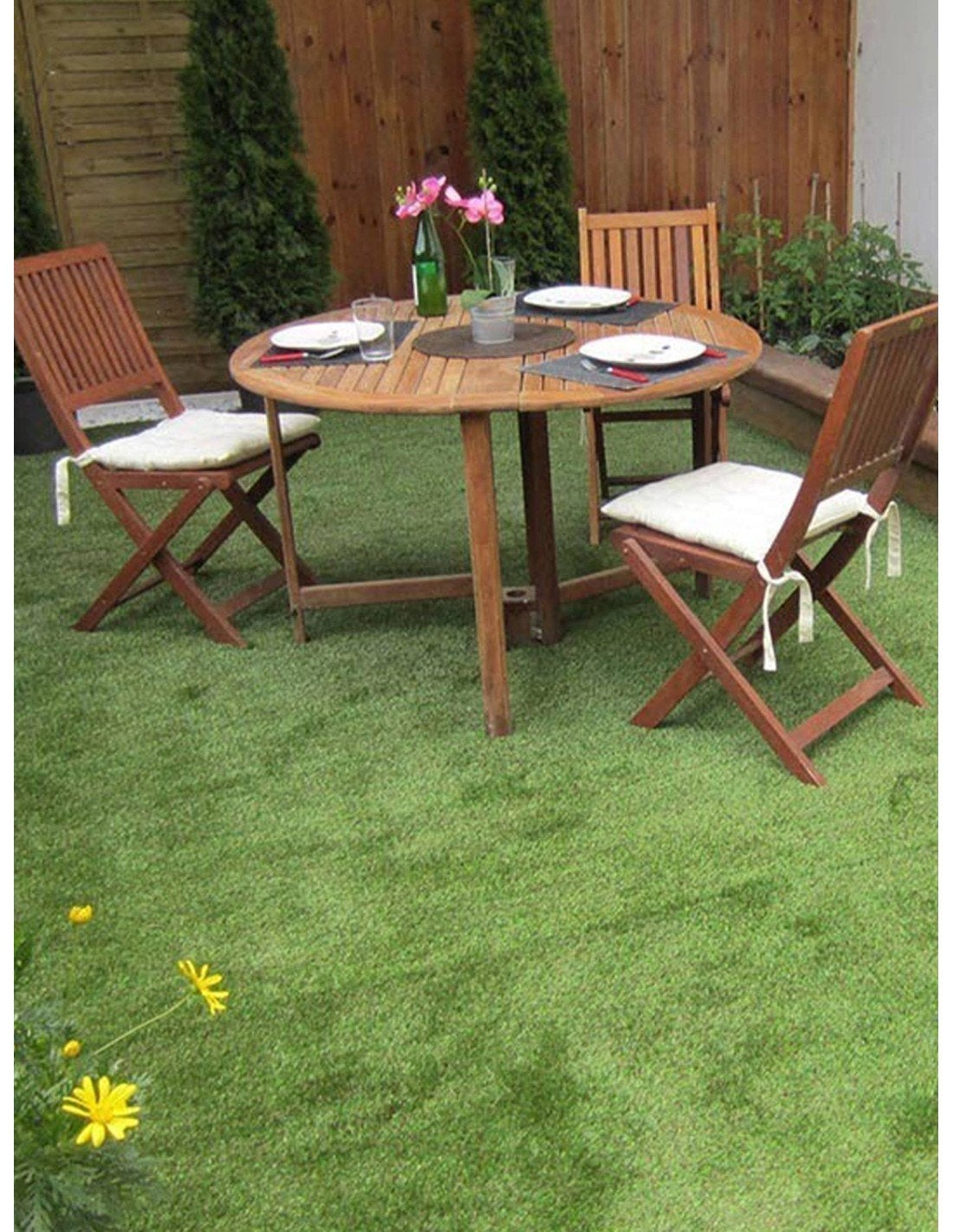 Grama Artificial Palermo 35mm | Tapete decorativo de grama artificial | 2m (Largura) x 14m (Comprimento): 28 m2 - 7