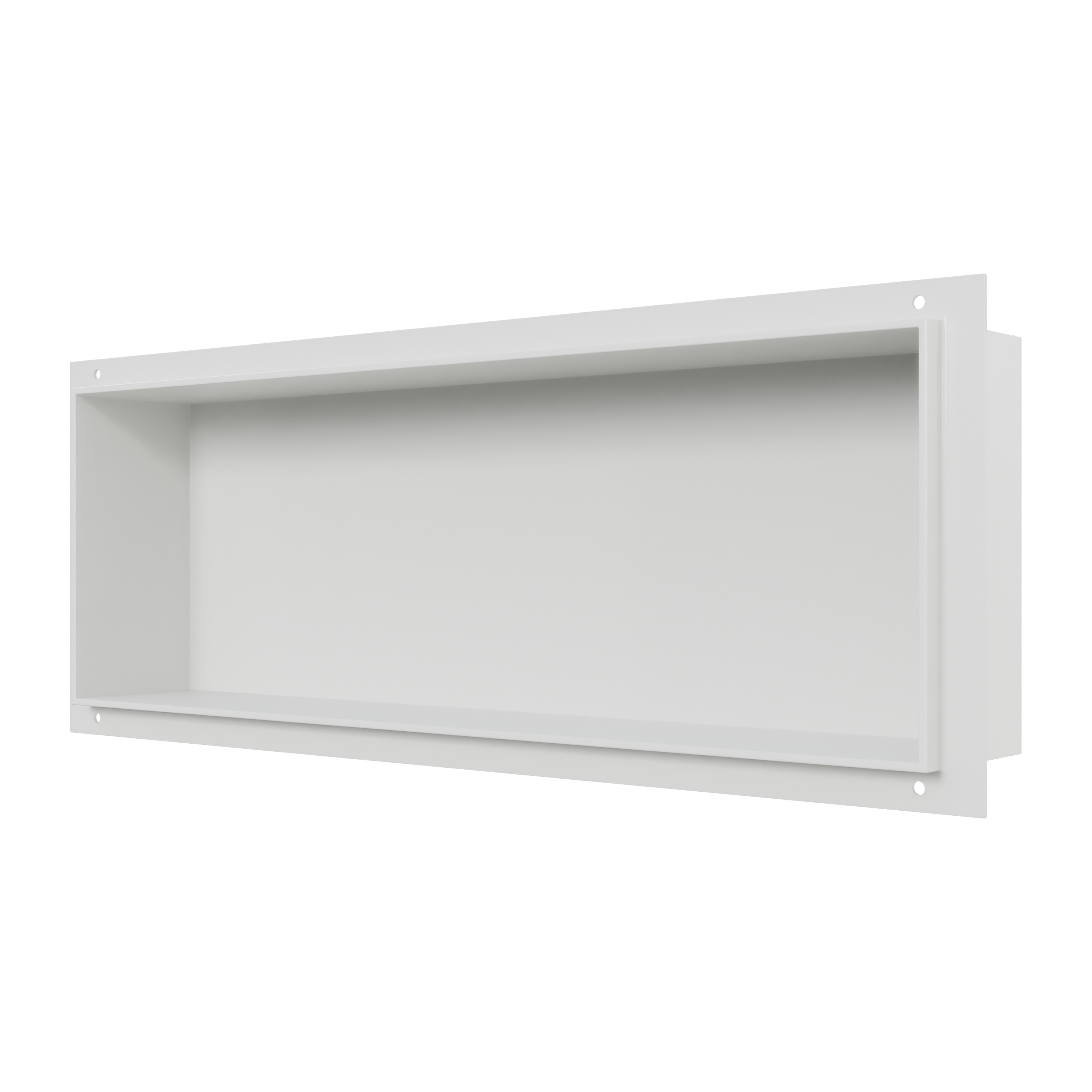 Bernstein - nicho de pared para ducha de acero inoxidable, estante empotrado para ducha de baño sin marco nt206010x - 20x60x10cm - blanco