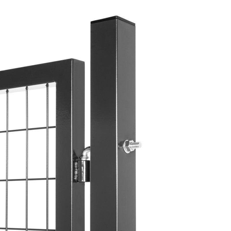 Portillon grillagé en acier galvanisé maille 100 x 50 L 1m x H 2m00 Gris anthracite - 3