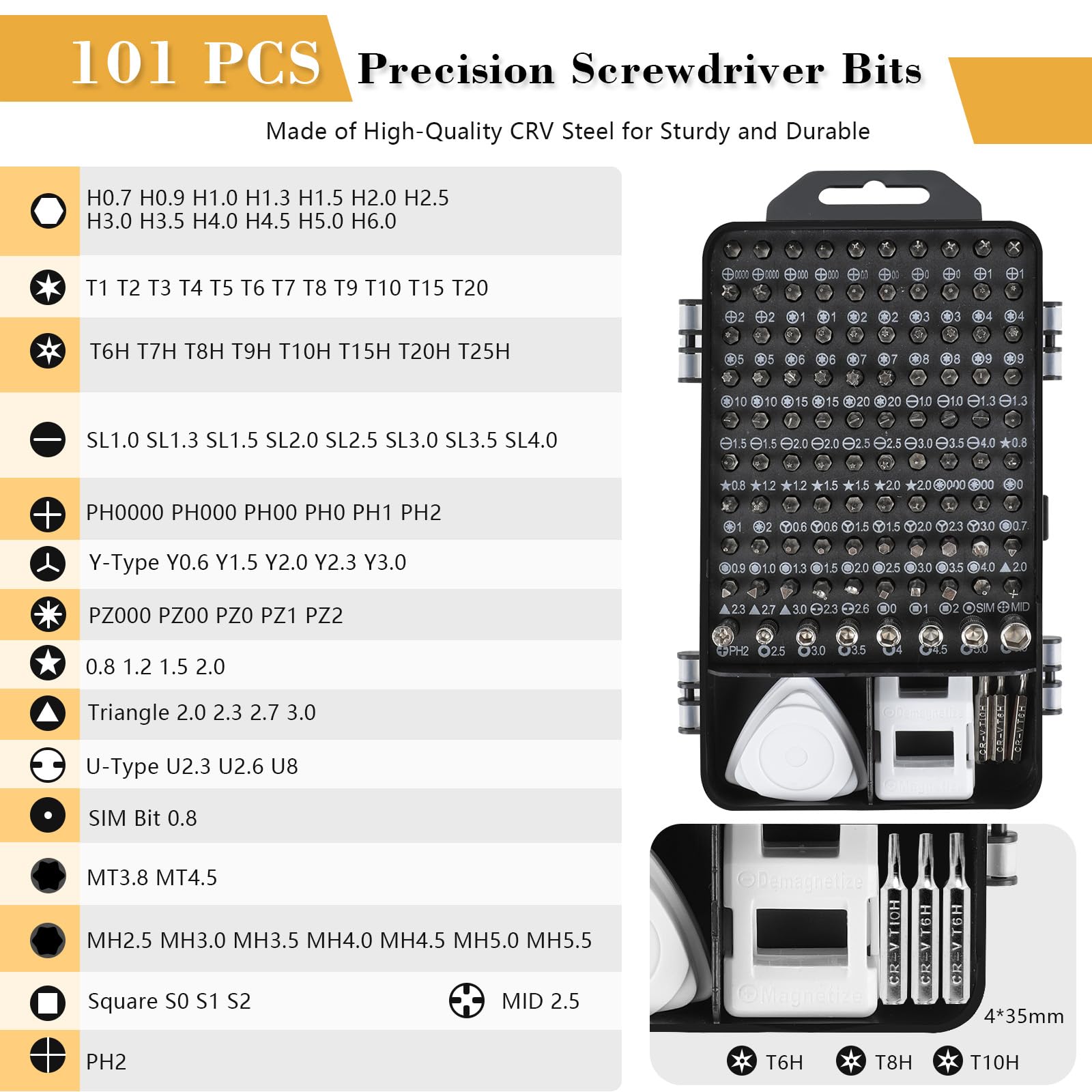 Romon Set Cacciaviti Precisione Magnetici, 122 In 1 Set Cacciaviti Set Cacciaviti Professionali, Kit Cacciavite Di Riparazione Portatile, Per Smartpho - 2