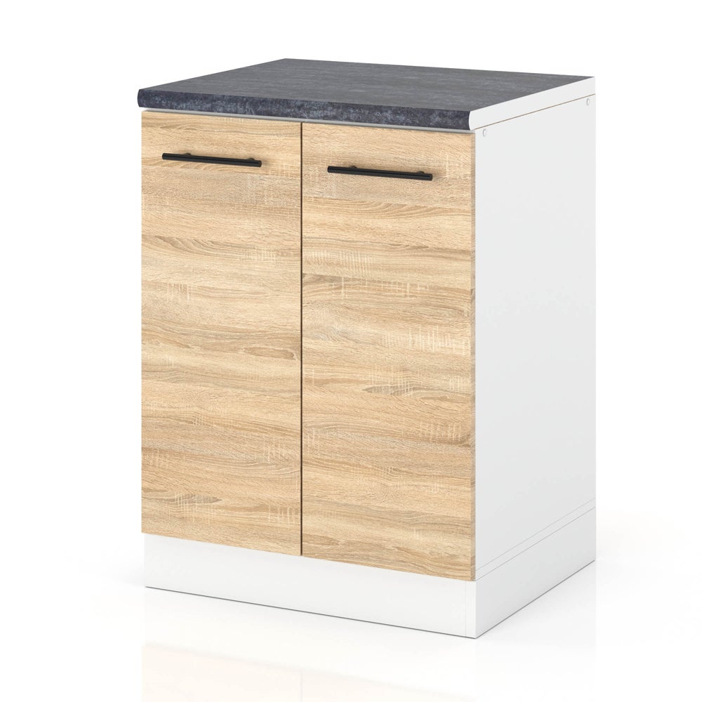 Szafka kuchenna stojąca z blatem modułowa 60cm spremium dąb sonoma