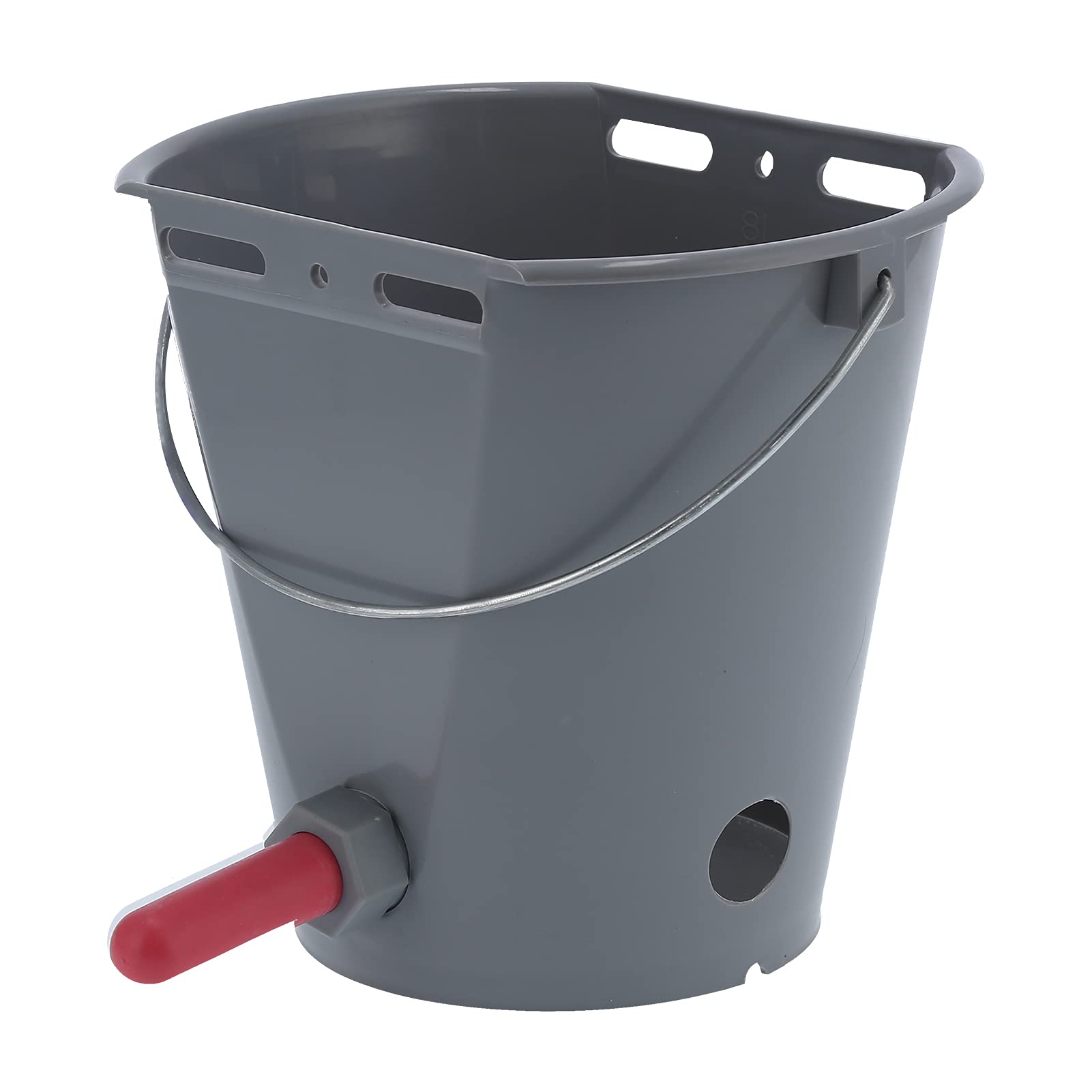 Mangeoire à boisson d'agneau en silicone de 10 L, fixation murale à 8 tétons avec 3 trous de suspension, alimentation multifonctionnelle pour bovins, moutons, cochons
