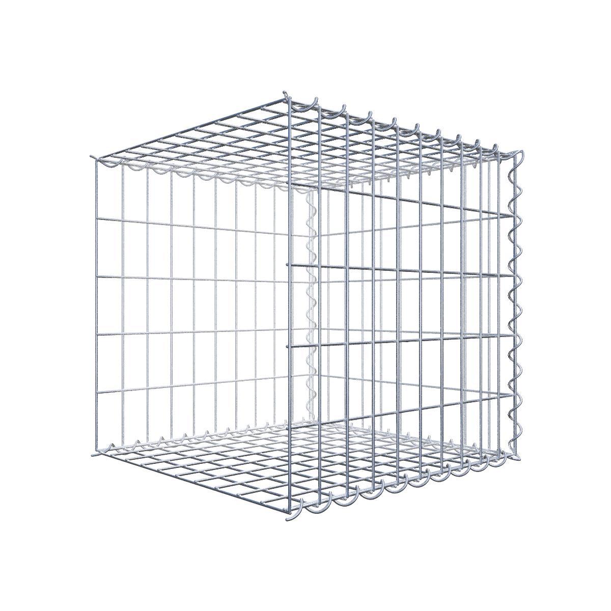 GABIONA Cesta Para Piedra (rectangular, Malla De 5 X 5 Cm, Profundidad De 20 Cm, Cesta De Cultivo Tipo 3, Cierre De Espiral, Galvanizada (50 X 50 X 20 Cm