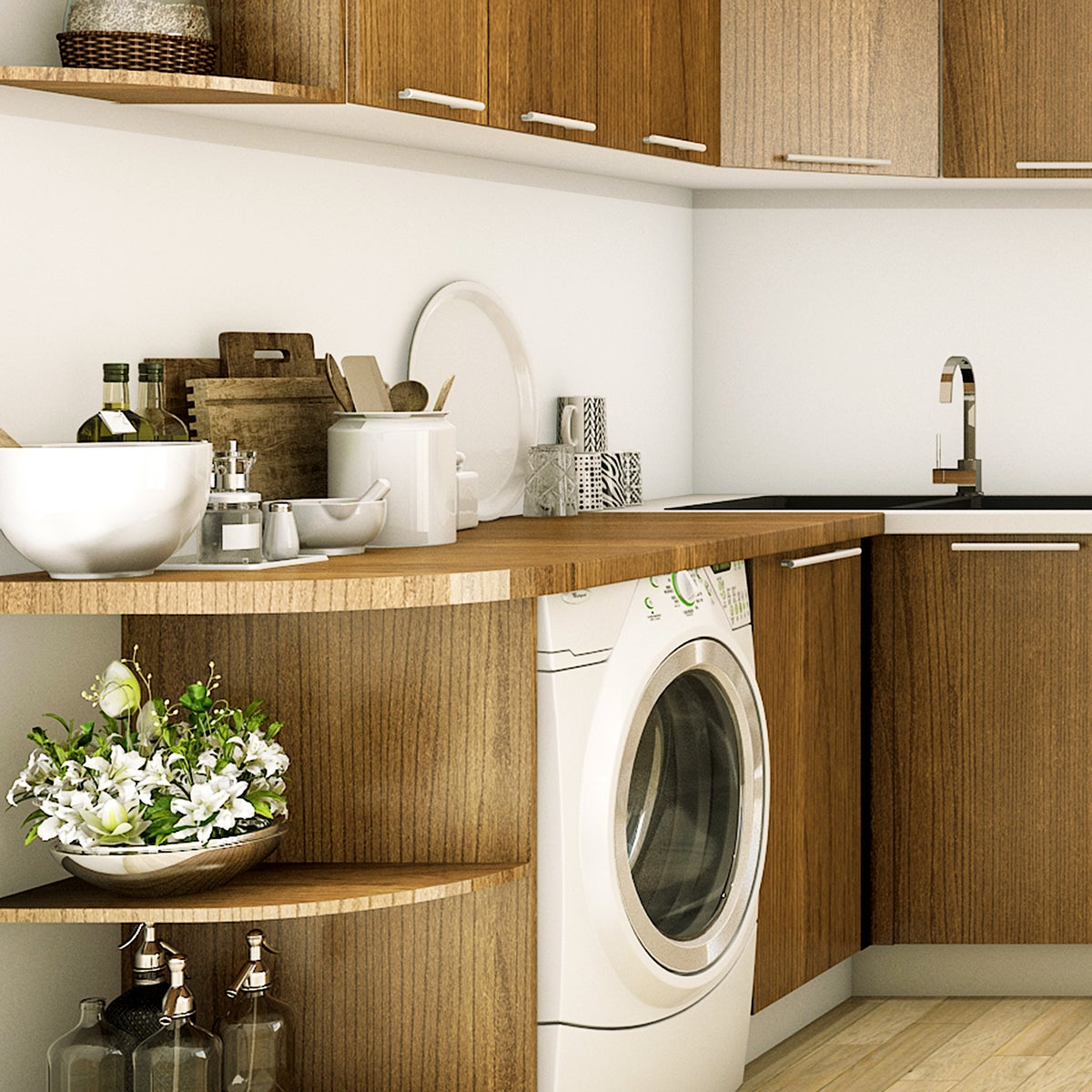 Rouleau adhésif décoratif Vinyle au Mètre - Sticker Lavable Imperméable Mur Cuisine Meubles - 60cmx2m - Blanc - 4