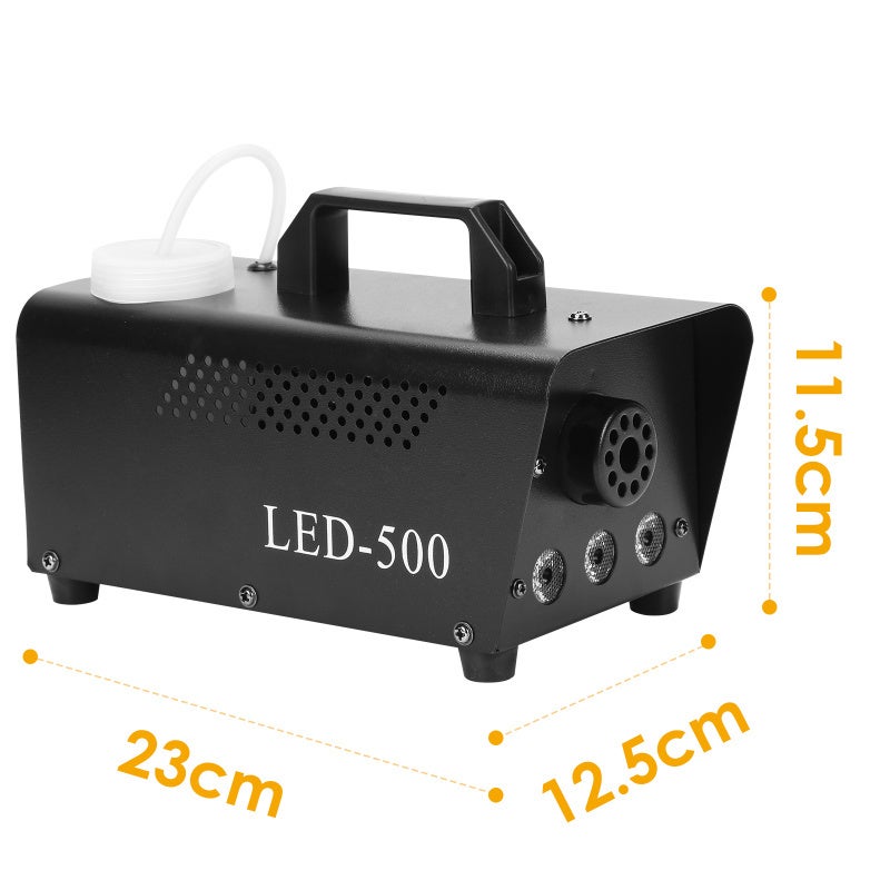 Machine à fumée de 500 watts avec 13 LED RVB (noir), facile à transporter pour les scènes, les mariages et les fêtes. - 2