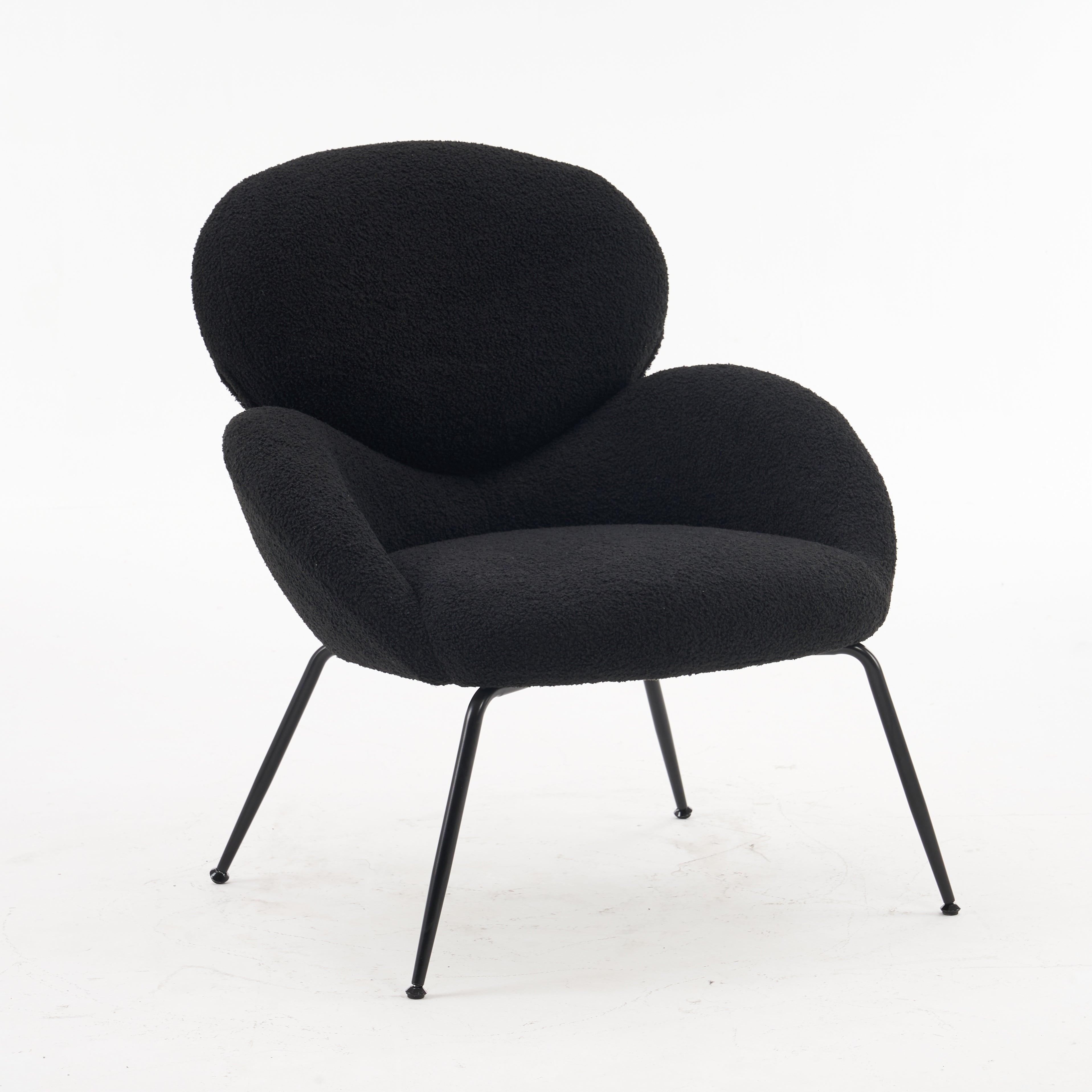 Chaise repas avec accoudoirs tissu chenille céladon pied métal HIBIS