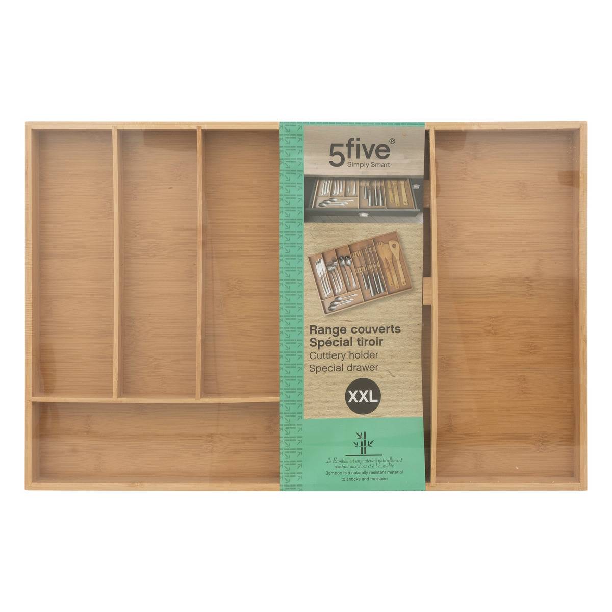 Range-couverts 3 compartiments Tidy Smart Bambou - 5 five simply smart - 2