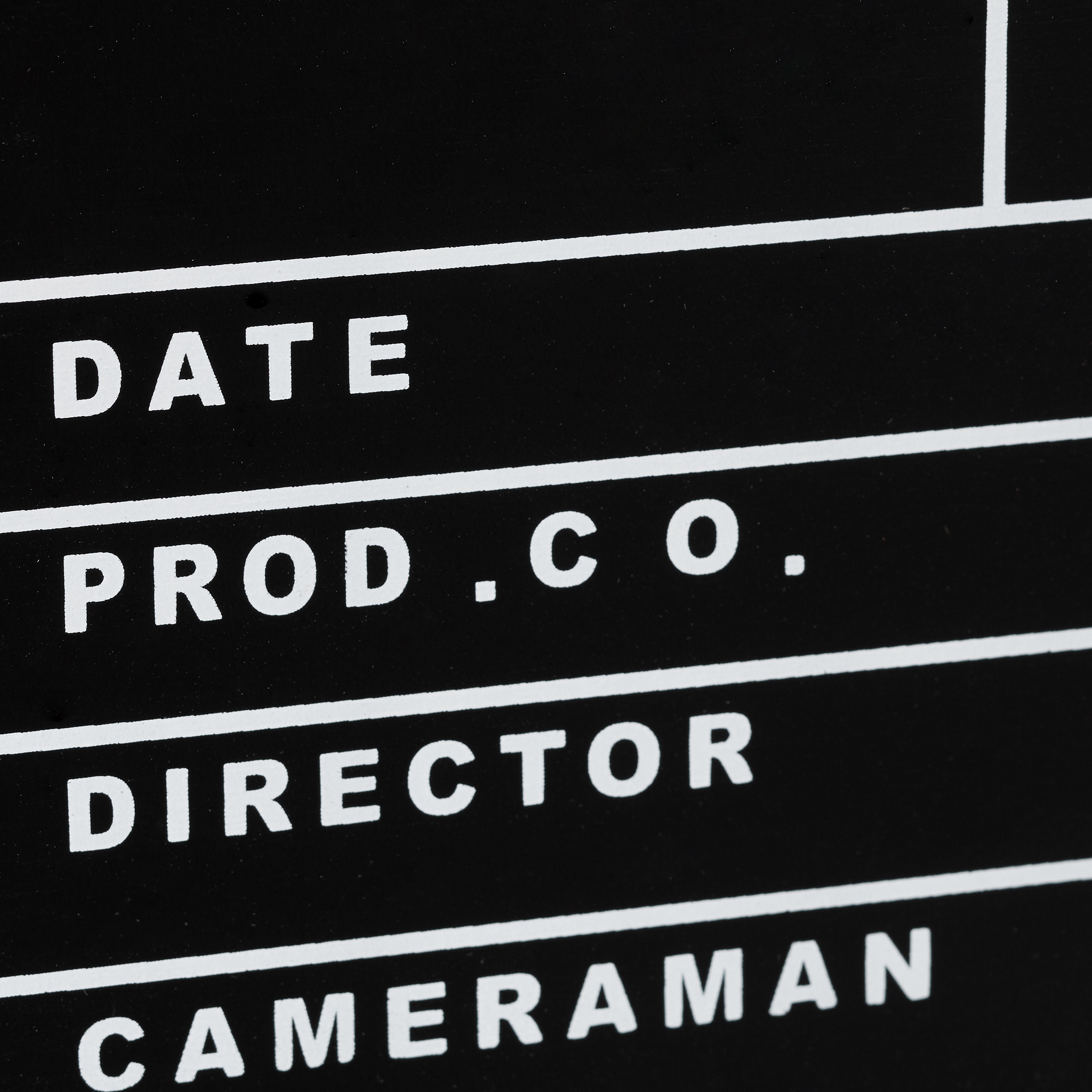 Clap de cinéma Hollywood film clapet scène inscription déco HxlxP: 26 x 30 x 30 cm, noir, Relaxdays - 7