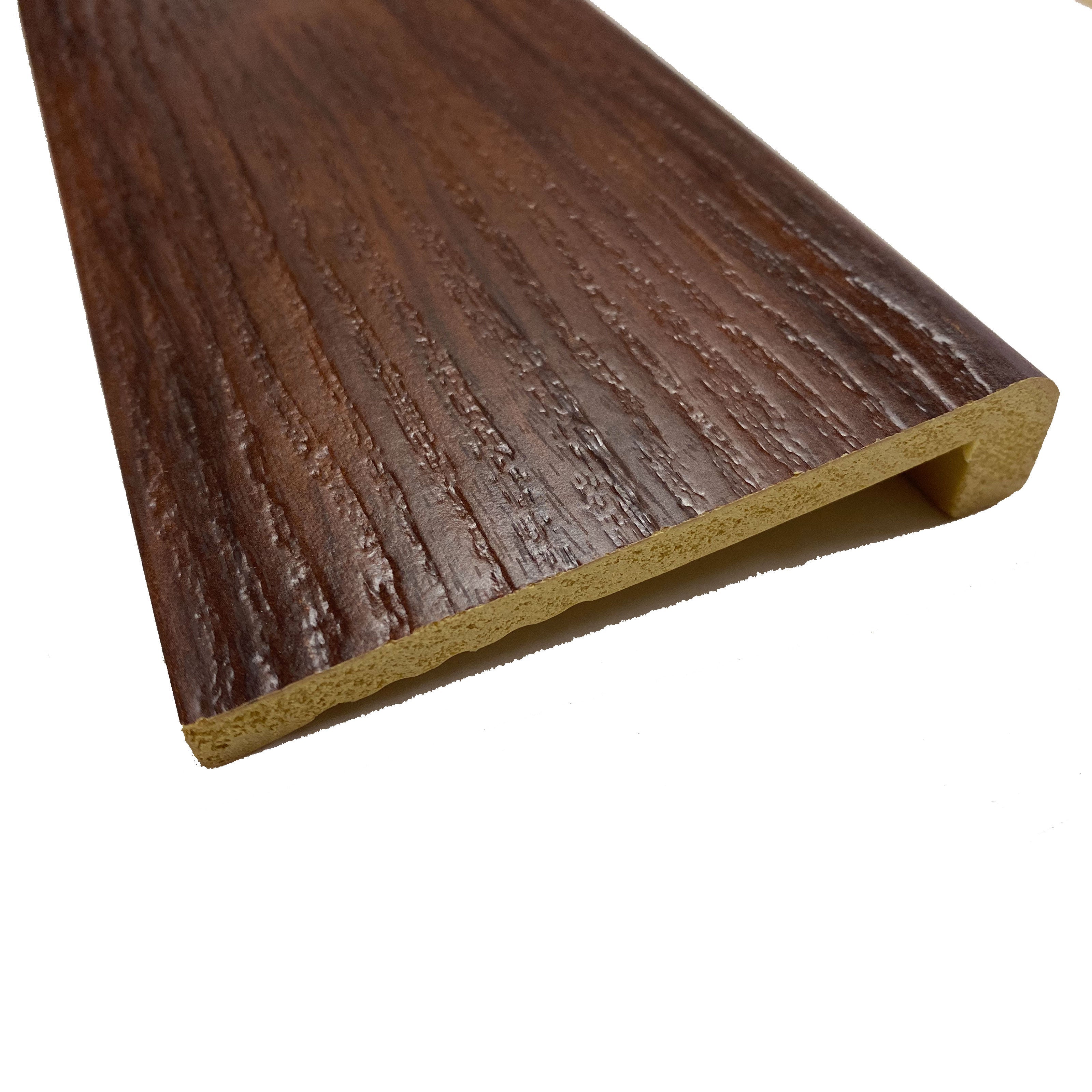 Couvre-plinthe, couvre-plinthe en duropolymère polystructuré 100x25 effet bois ou blanc - Chêne blanchi (prix au mètre linéaire) - 6