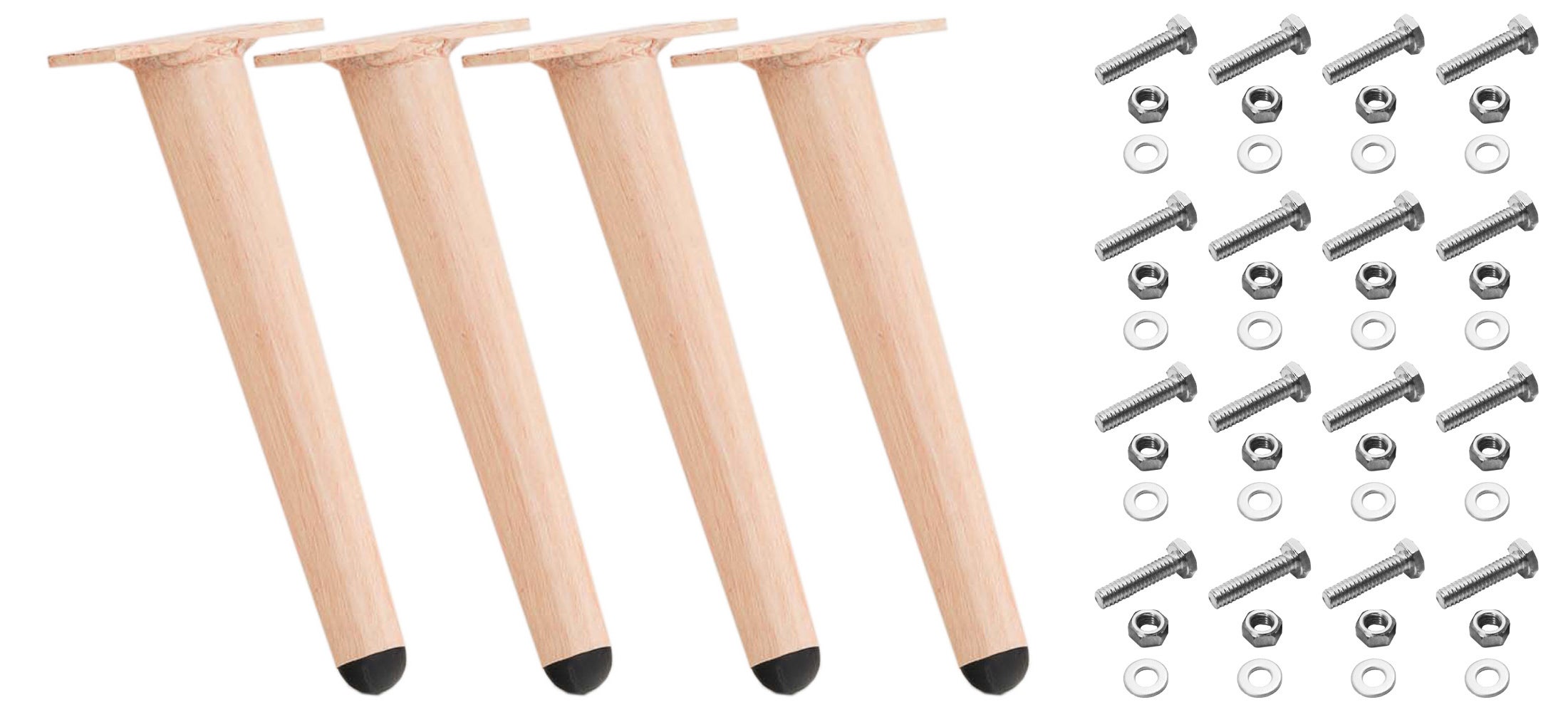 Alrens 4 Piedini Per Letto, Piedi Per Rete A Doghe Da 15 A 25 Cm