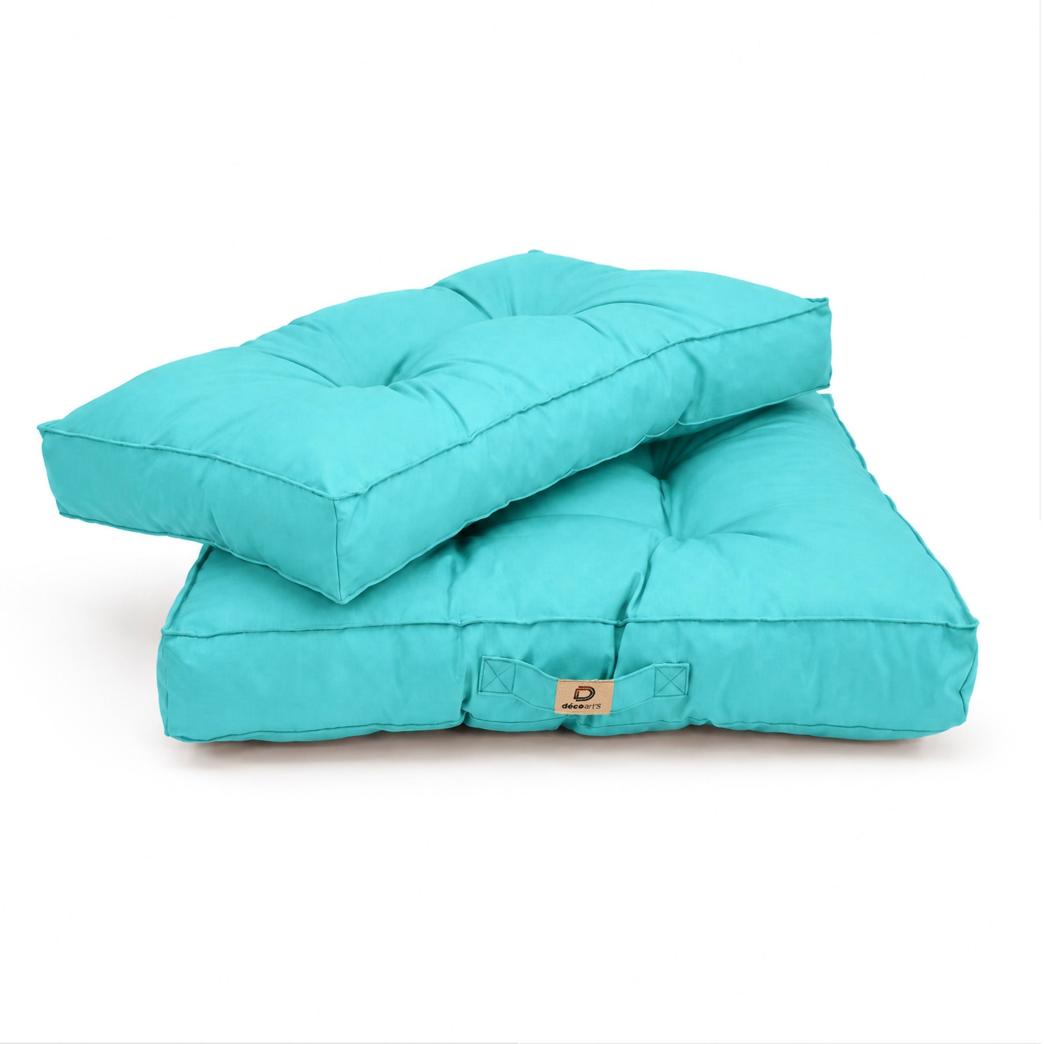 Coussins pour salon de jardin capitonné 50x50cm Bleu caraibes - 3