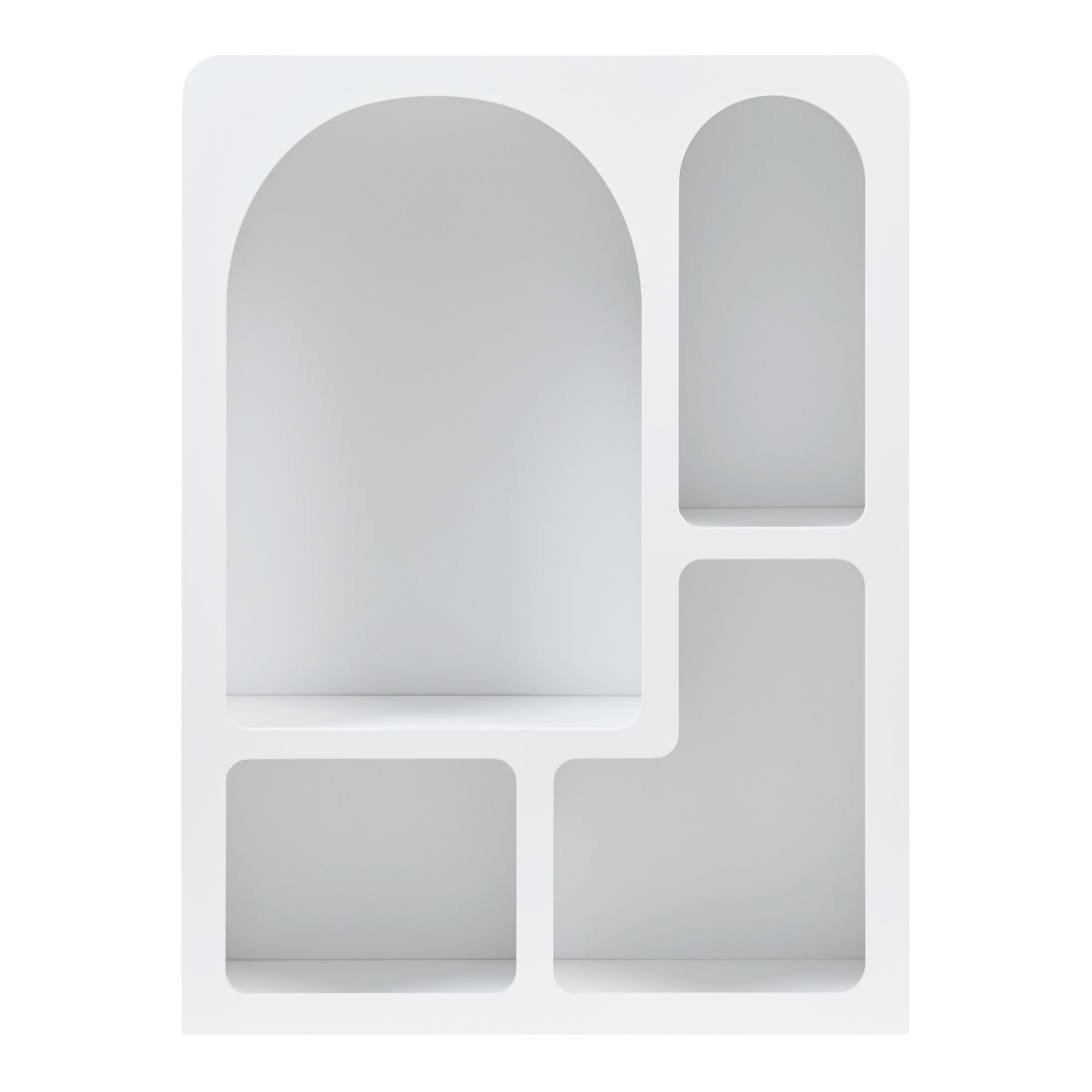 Bibliothèque pour Séjour en MDF Blanc H. 80 x l. 60 x P. 24 cm - 5
