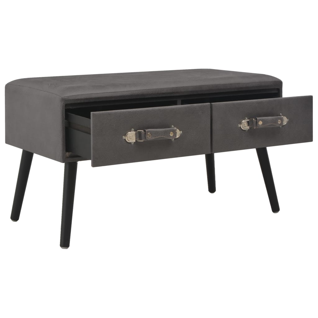 Panca panca con cassetti 80 cm ecopelle grigia 02_0010812 - 2