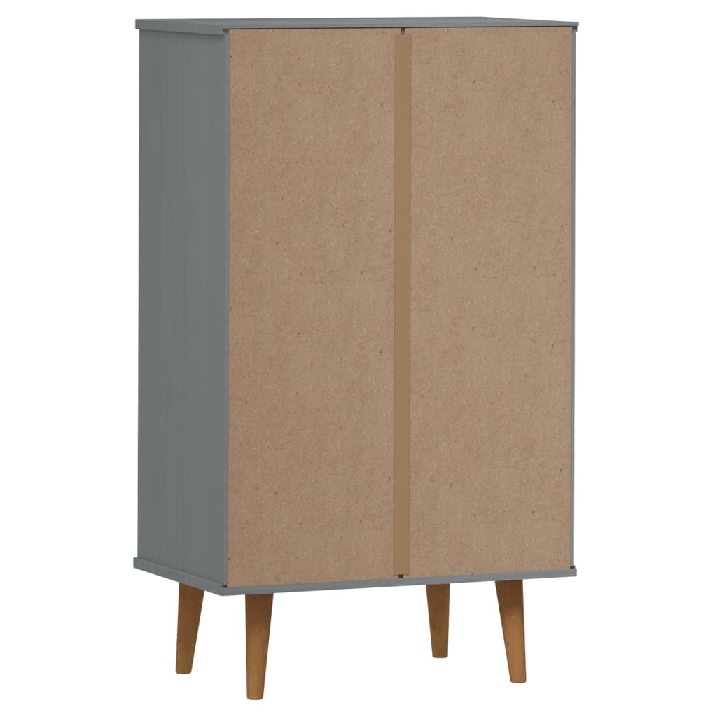Maison Exclusive - Armoire à chaussures MOLDE Gris 59,5x35x103 cm Bois de pin - 7