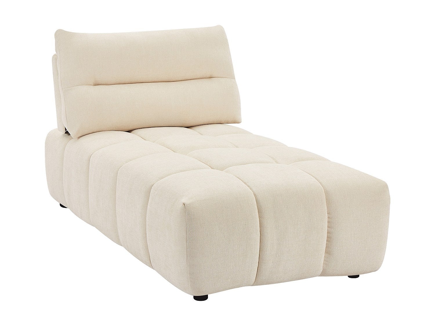 Diván con respaldo desplazable en tela texturizada beige - APOLIU ...