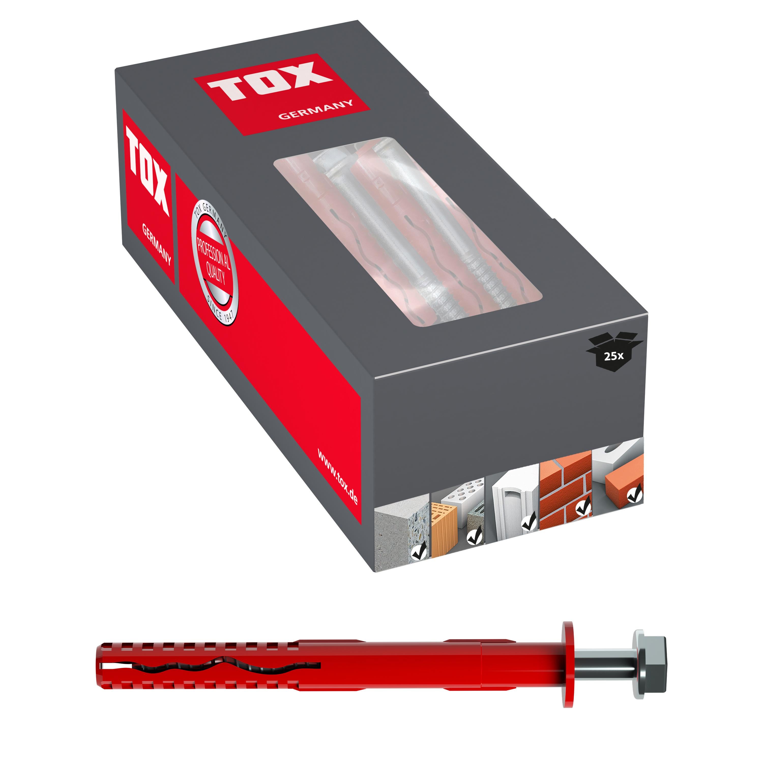 TOX cheville isolation Husky 8 x 120 mm, 50 pièces, 02210245