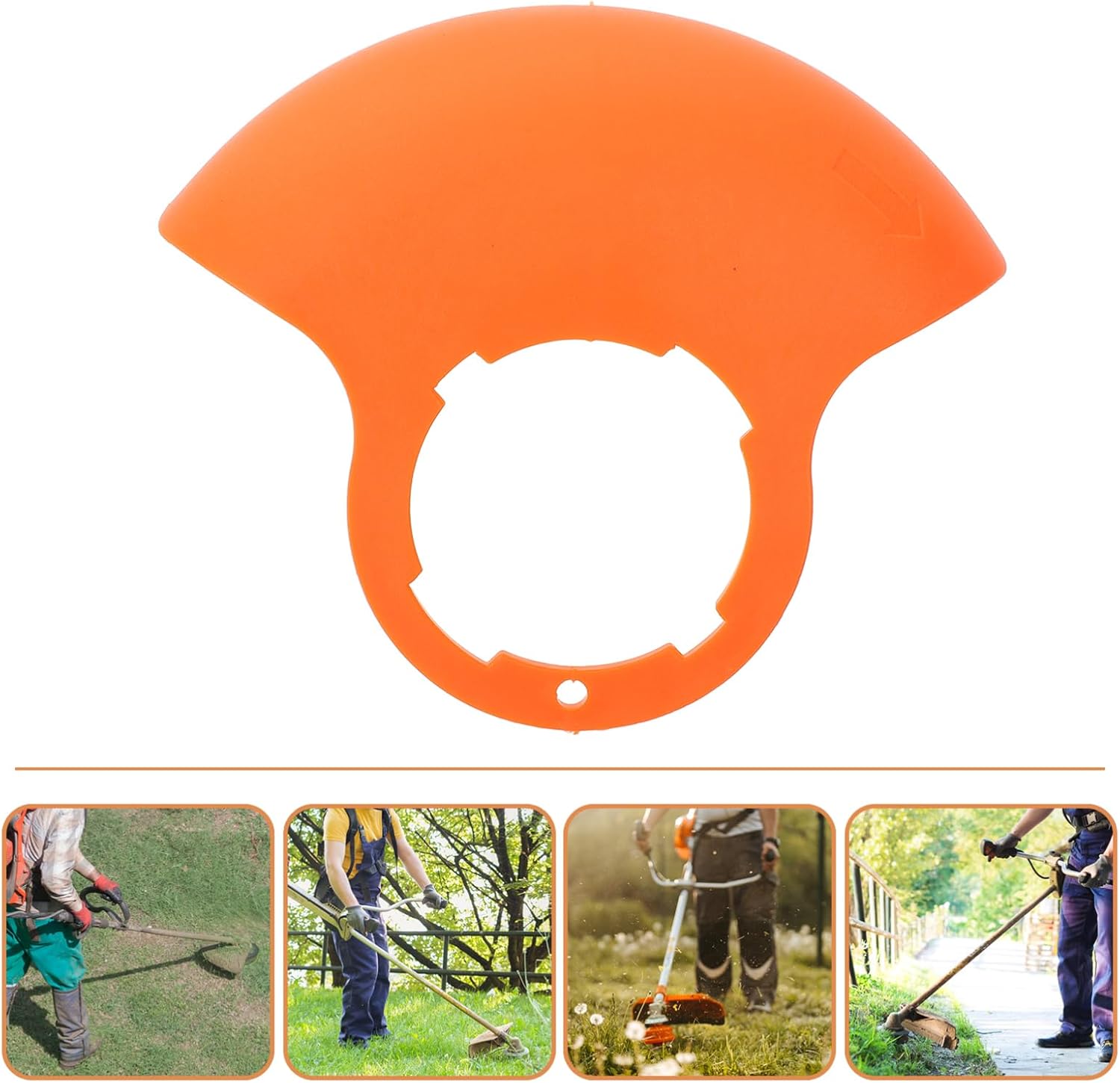 Kisangel 4 Pièces Tondeuse Électrique, Déflecteur D'herbe, Bouclier, Bac De Ramassage, Pièces Tondeuse, Orange - 3