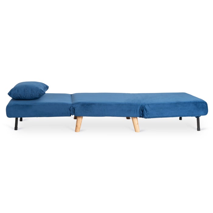 Fotel Rozkładany Do Spania Leżak Łóżko Sofa Jednoosobowa Granatowy MARRY - 6