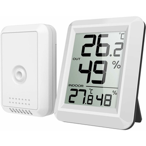 Termometro E Igrometro Digitale PEARL Con Display LCD E Faccine – Misura Temperatura E Umidità In Auto O In Casa – Con Memoria Min/Max