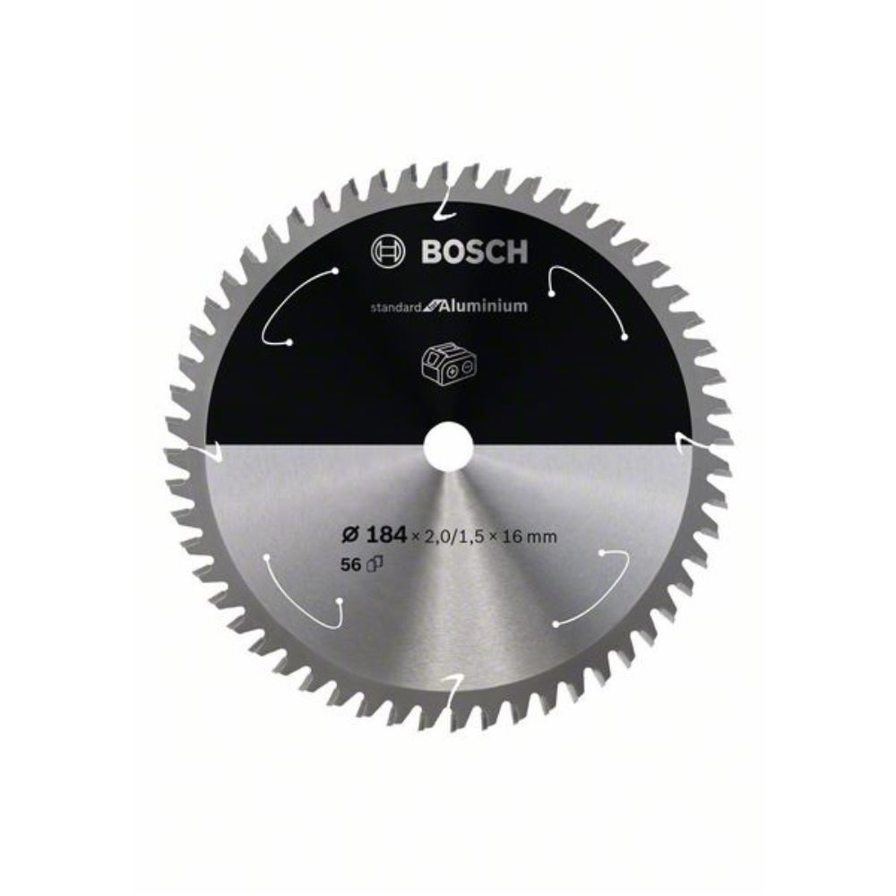 Disco de sierra circular Standard for Aluminium para sierras a batería 184&amp;nbsp;x&amp;nbsp;2/1,5&amp;nbsp;x&amp;nbsp;16 T56