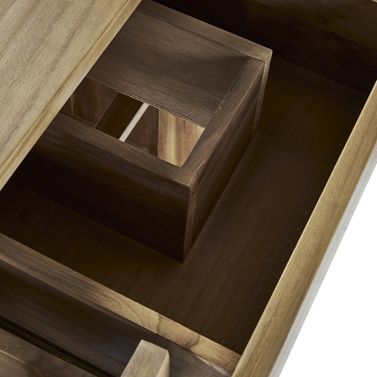 Meuble sous vasque en teck massif 145 cm NOA - 9