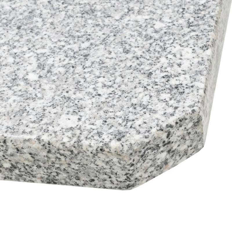 Plaque de poids carrée pour parasol Granit 25 kg Gris - 5