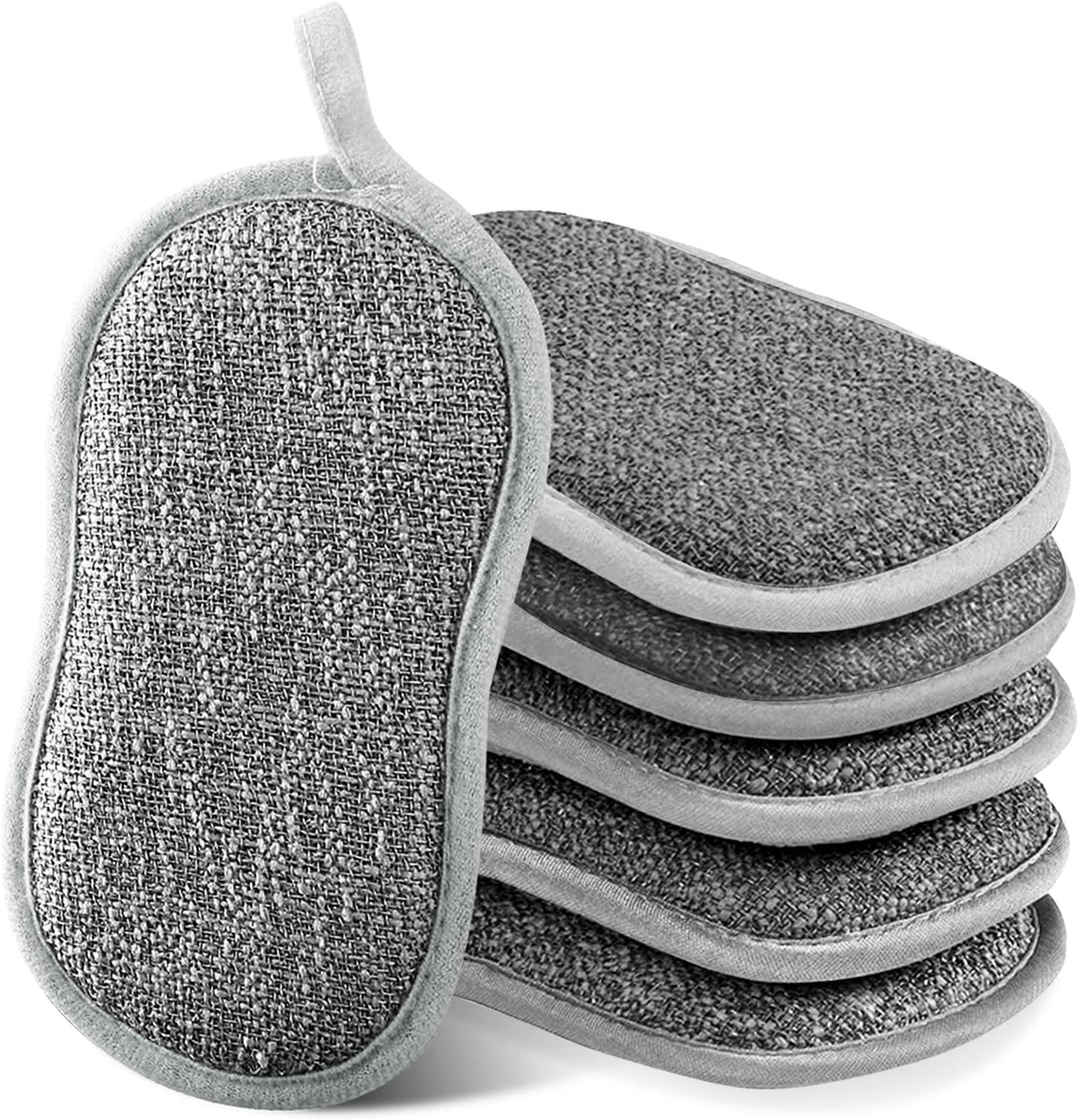 Szt. wielokrotnego użytku gąbek do mycia naczyń, dwustronna gąbka kuchenna i gąbki do czyszczenia łazienki, 16,5 x 9,3 cm, ekologiczne, trwałe, d