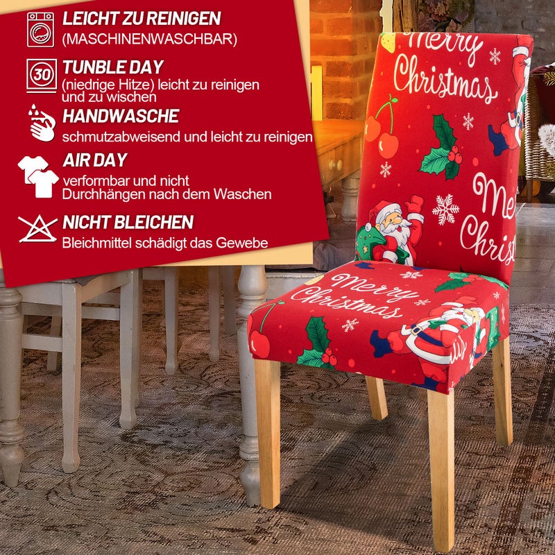 Copertura della sedia 12pcs copertura della sedia di Natale copertura della sedia di Natale per la decorazione del partito Copri sedia - 3