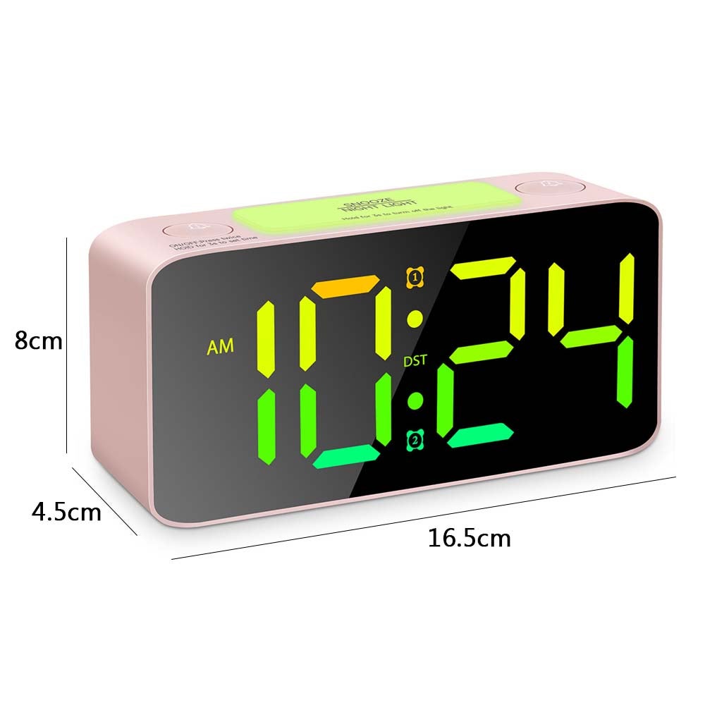 Réveil Vibrant Puissant Pour Gros Dormeurs - Double Alarme, 5 Niveaux Son, Mode Semaine/WE, Batterie Rechargeable